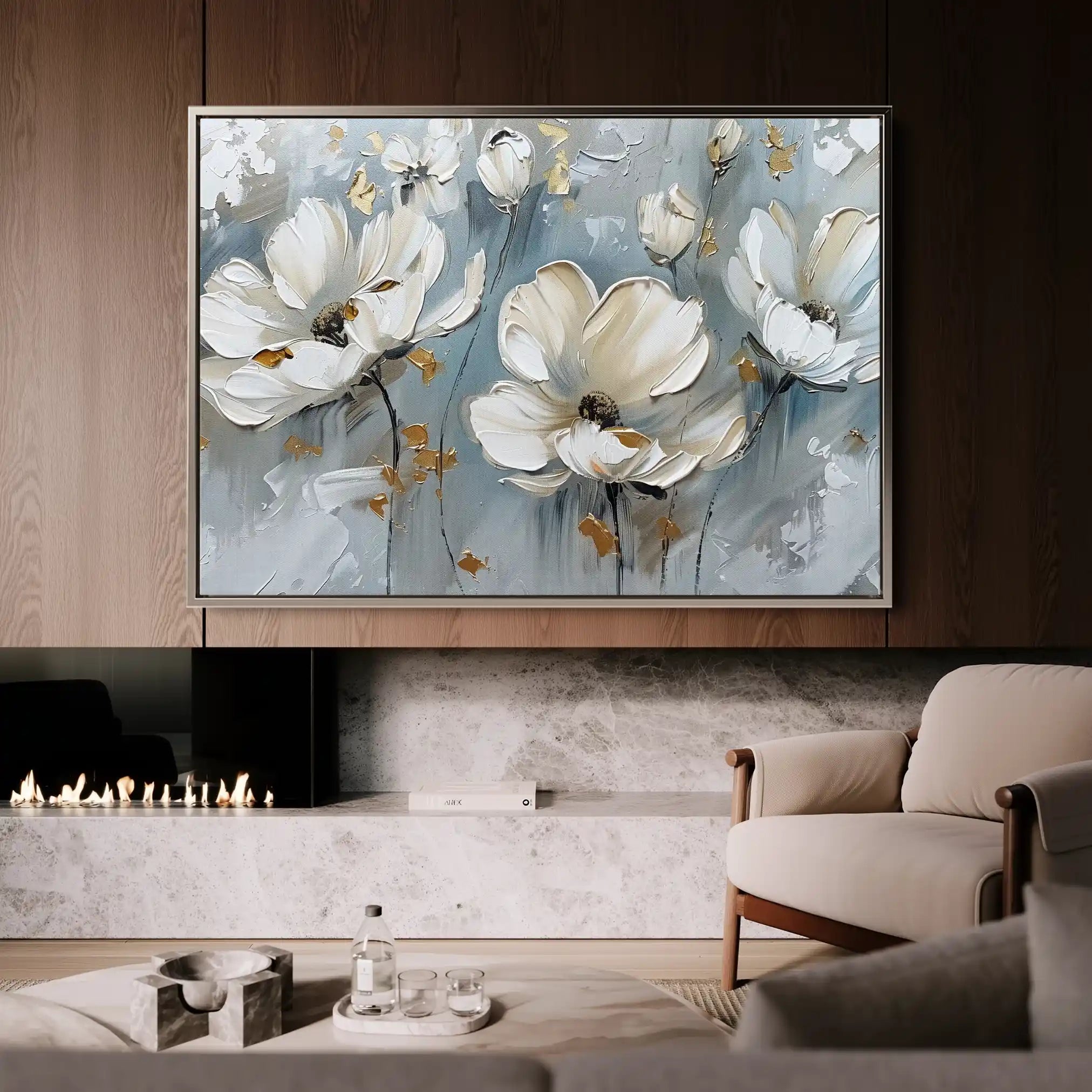 Floral Canvas Wall Art WAD258-F 90 x 60 cm / Stretched on hidden frame
