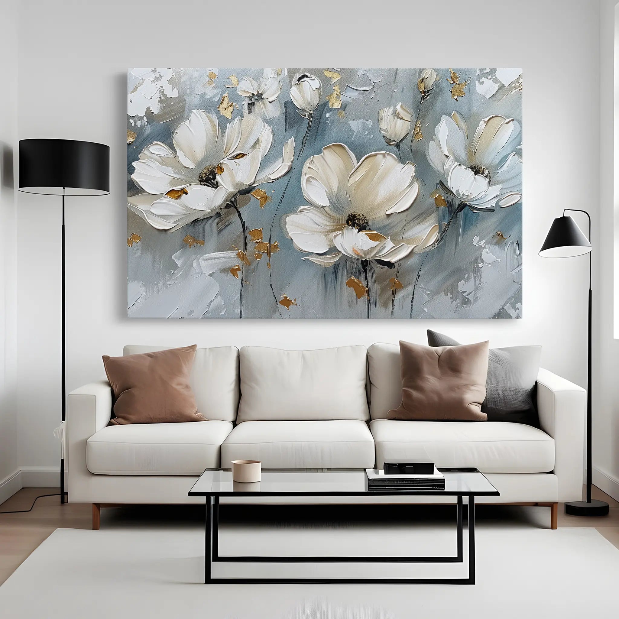 Floral Canvas Wall Art WAD258-F 90 x 60 cm / Stretched on hidden frame