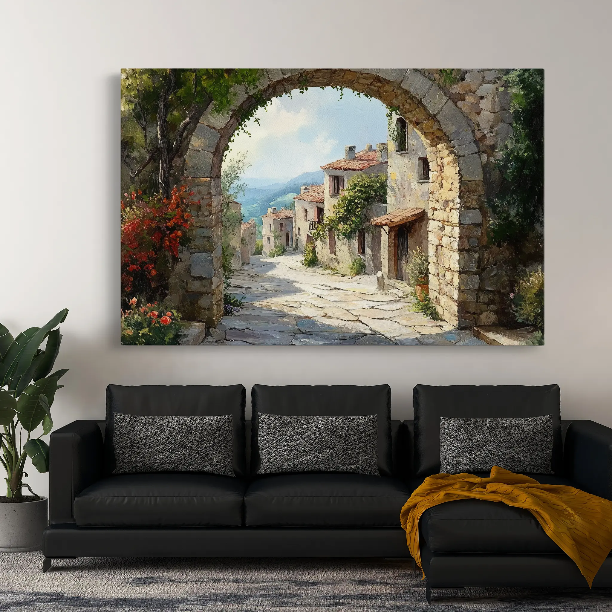 Landscape Canvas Wall Art WAD258-L 90 x 60 cm / Stretched on hidden frame