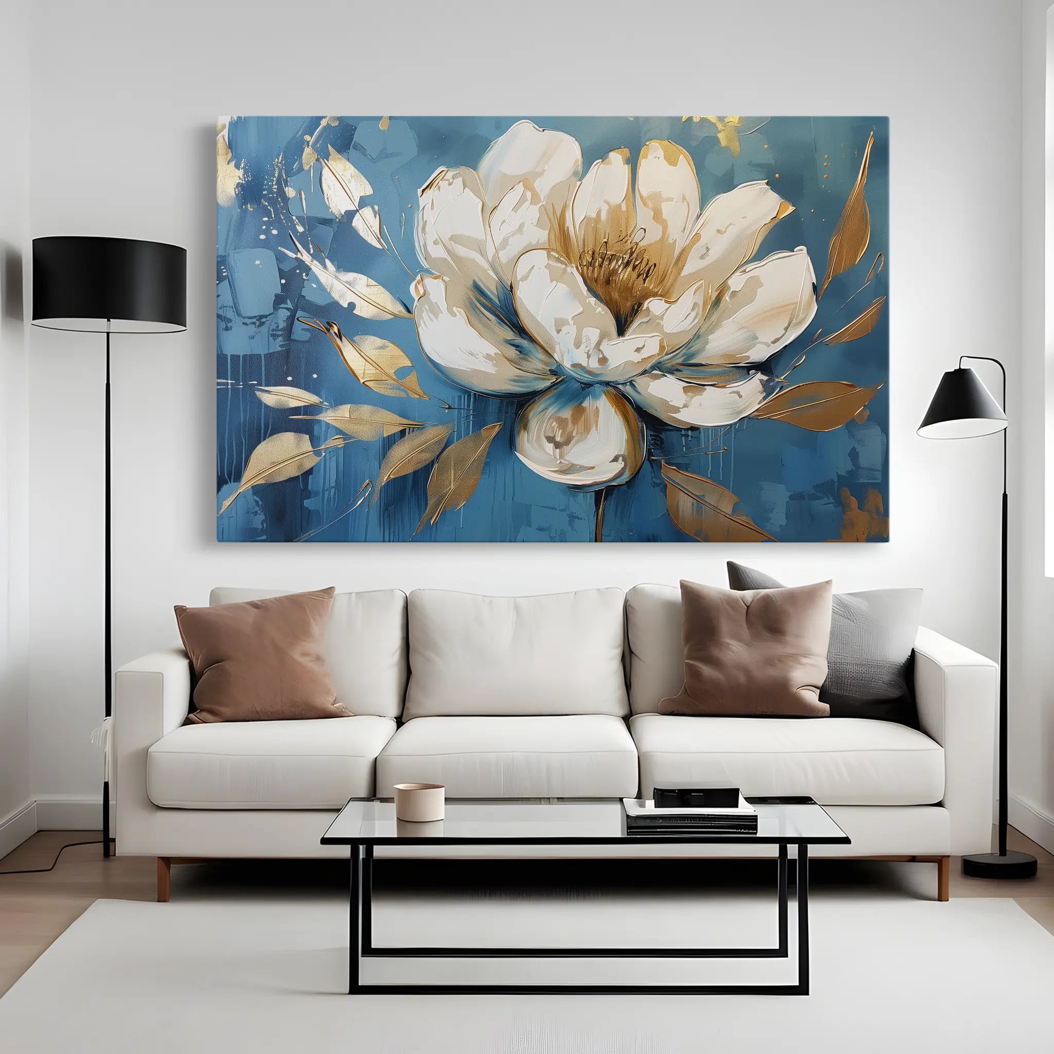 Floral Canvas Wall Art WAD259-F 90 x 60 cm / Stretched on hidden frame