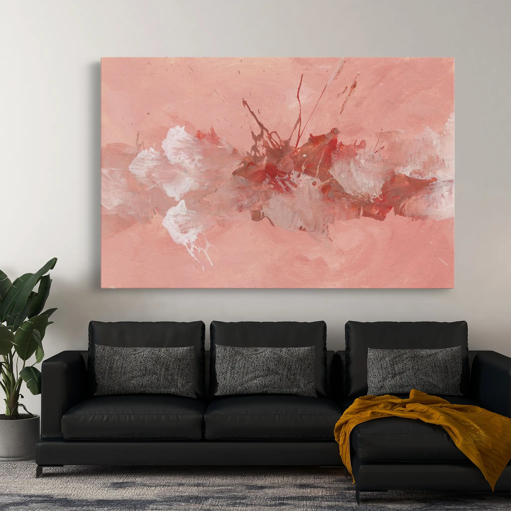 Abstract Canvas Wall Art WAD260-A 90 x 60 cm / Stretched on hidden frame