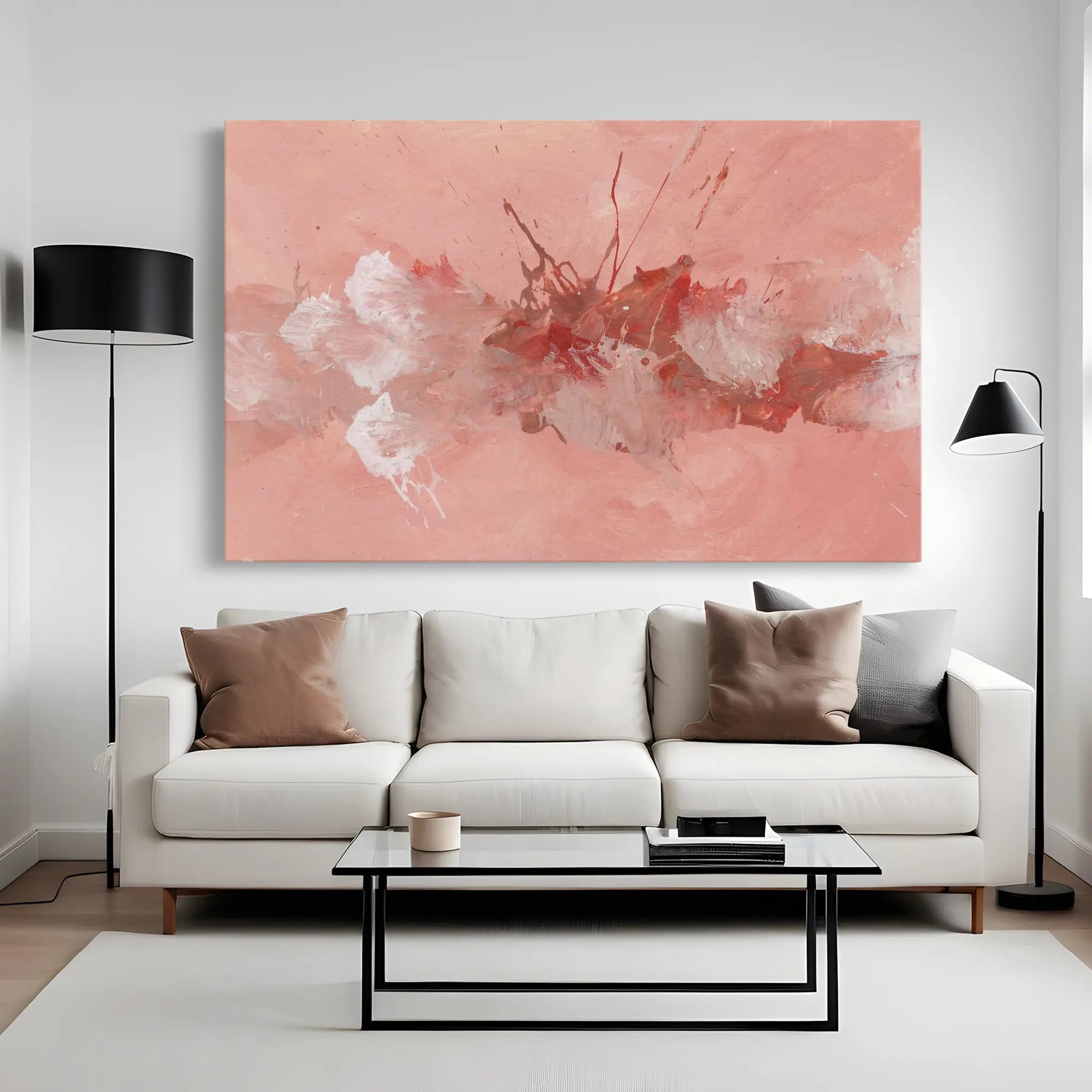 Abstract Canvas Wall Art WAD260-A 90 x 60 cm / Stretched on hidden frame