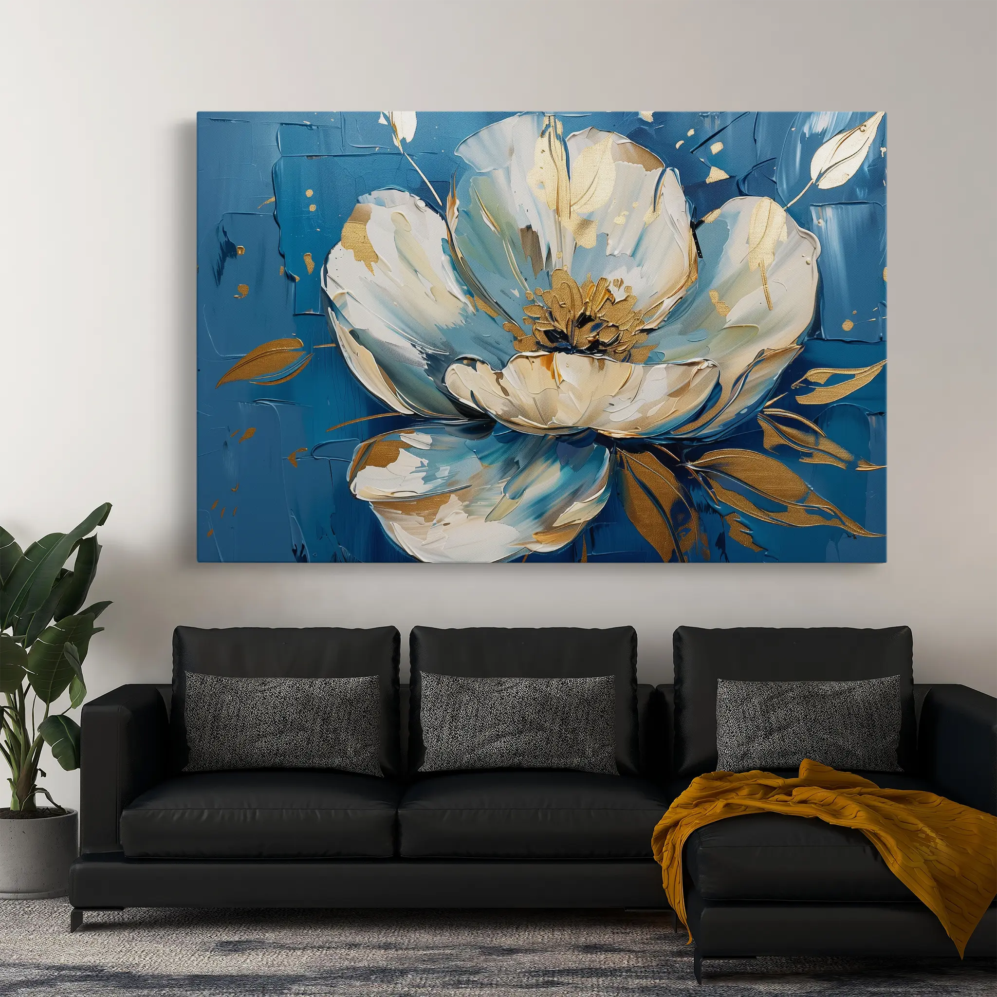 Floral Canvas Wall Art WAD260-F 90 x 60 cm / Stretched on hidden frame