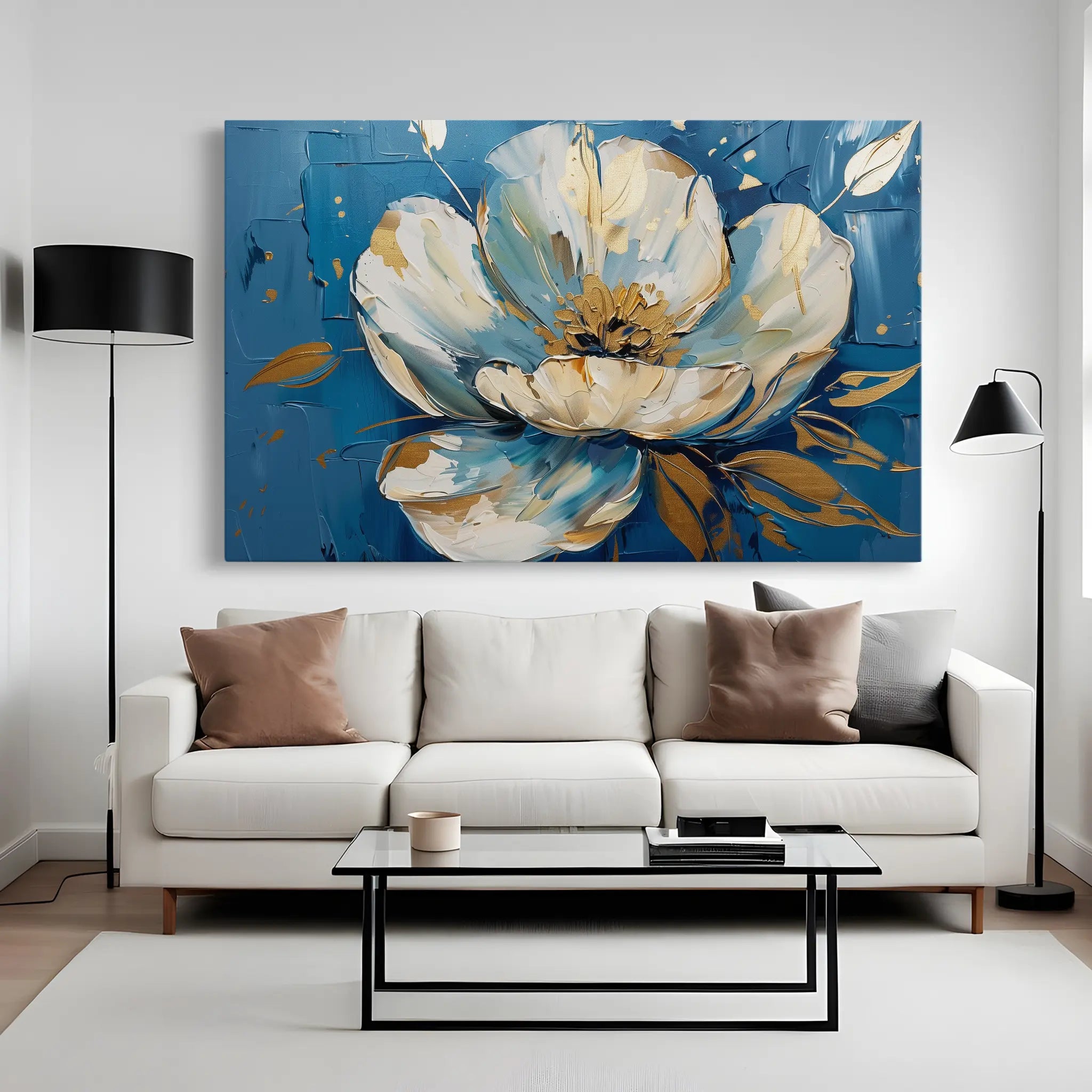 Floral Canvas Wall Art WAD260-F 90 x 60 cm / Stretched on hidden frame