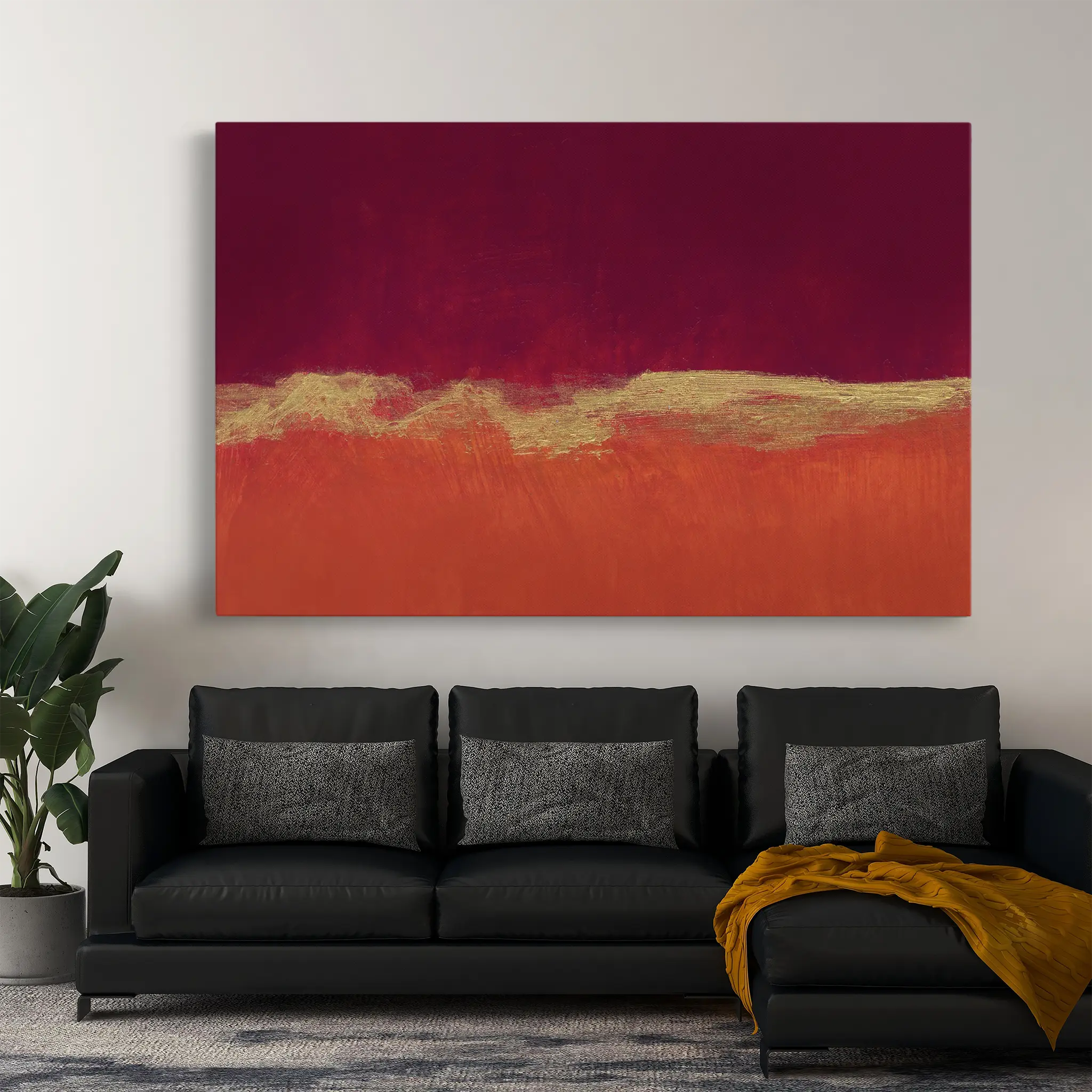 Abstract Canvas Wall Art WAD262-A 90 x 60 cm / Stretched on hidden frame