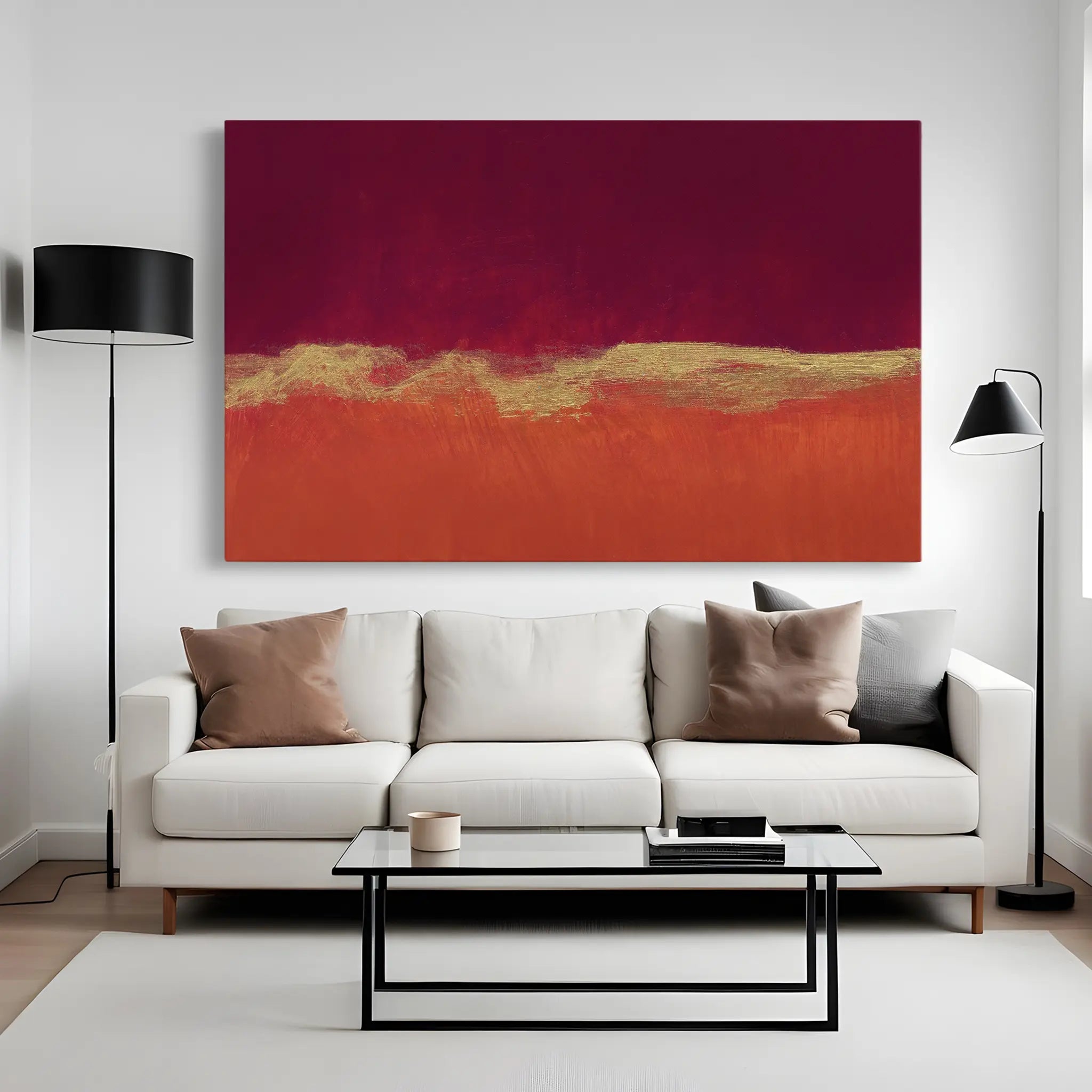 Abstract Canvas Wall Art WAD262-A 90 x 60 cm / Stretched on hidden frame