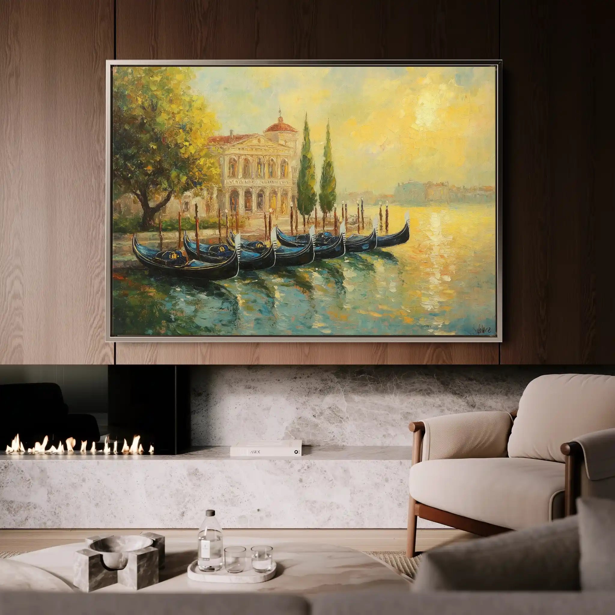 Landscape 262 Canvas Art 90 x 60 cm / Stretched on hidden frame