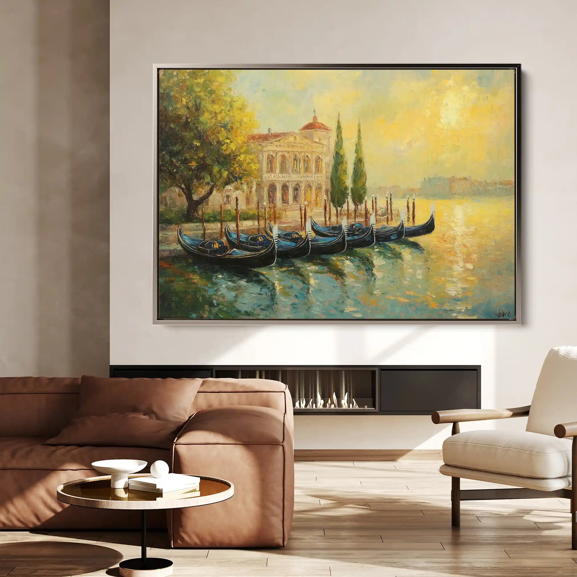 Landscape 262 Canvas Art 90 x 60 cm / Stretched on hidden frame
