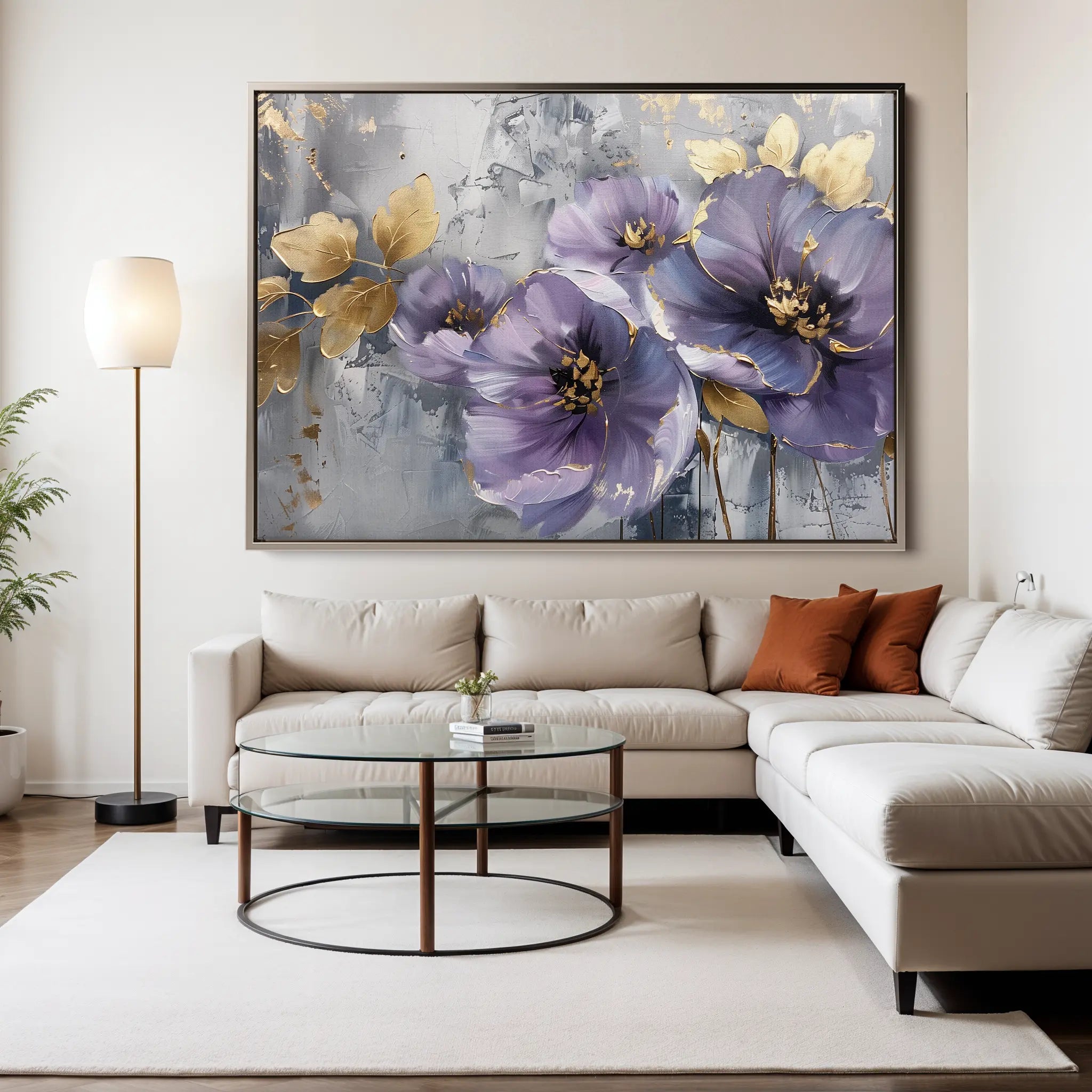 Floral Canvas Wall Art WAD263-F 90 x 60 cm / Stretched on hidden frame