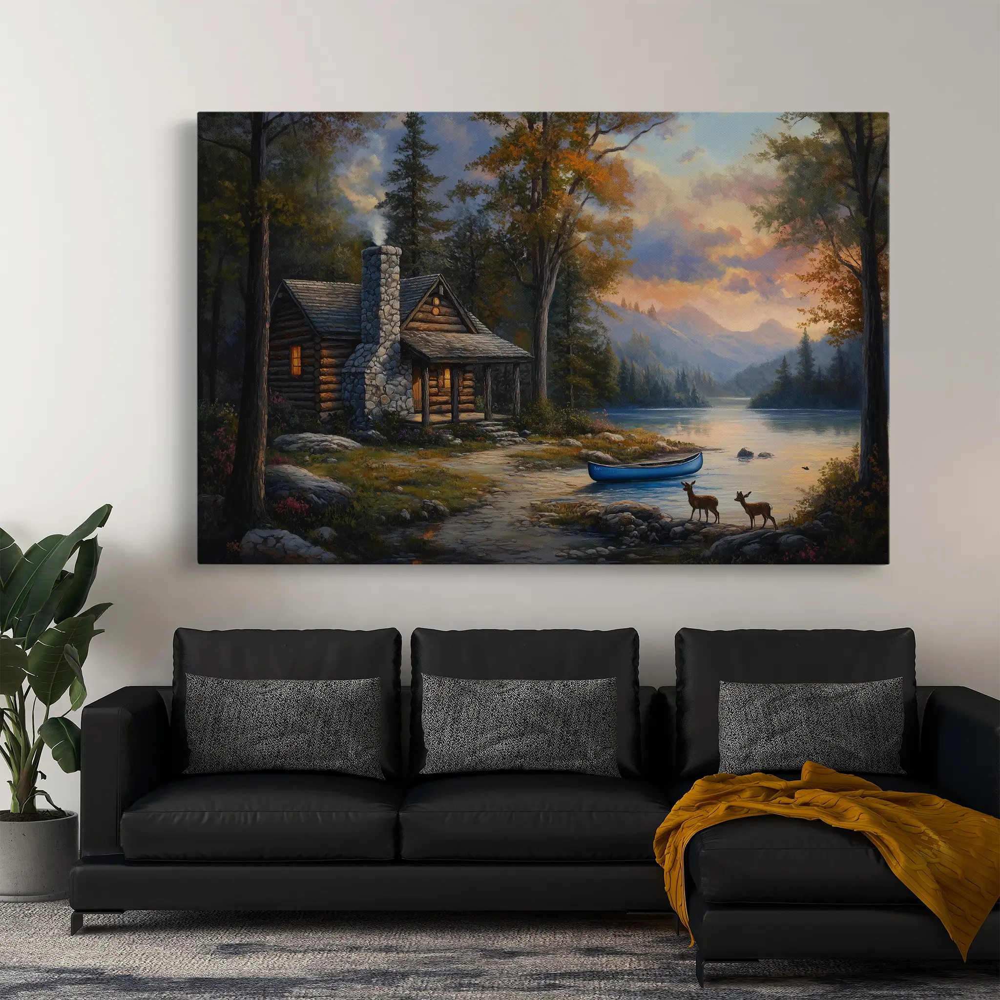 Landscape Canvas Wall Art WAD263-L 90 x 60 cm / Stretched on hidden frame