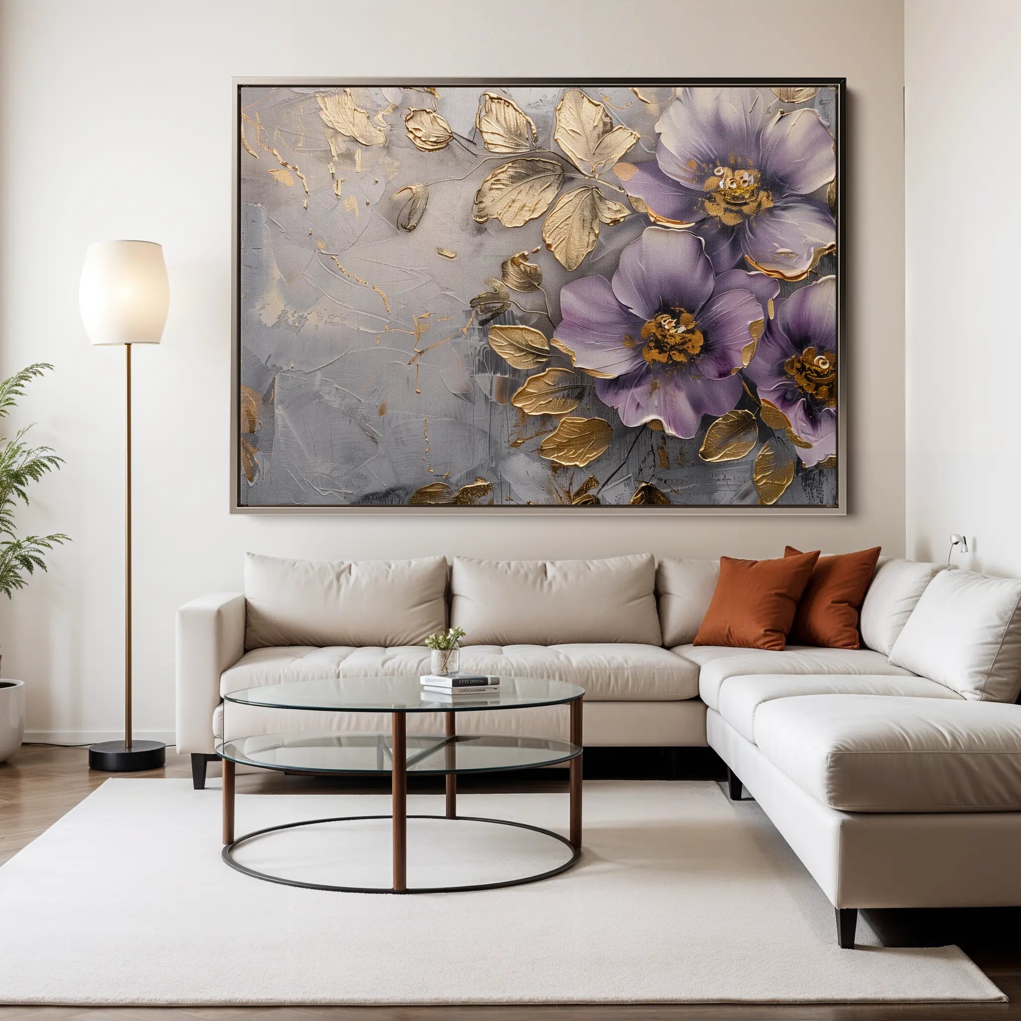 Floral Canvas Wall Art WAD264-F 90 x 60 cm / Stretched on hidden frame