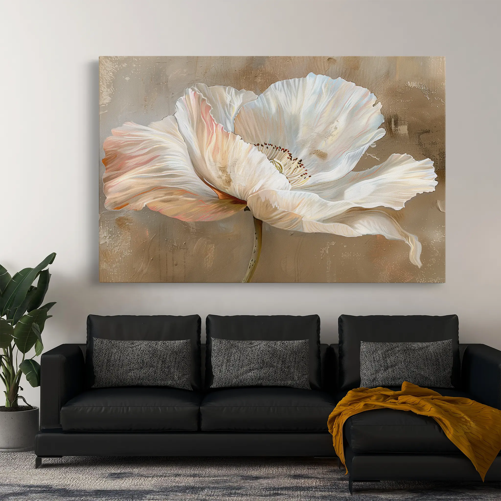 Floral Canvas Wall Art WAD265-F 90 x 60 cm / Stretched on hidden frame