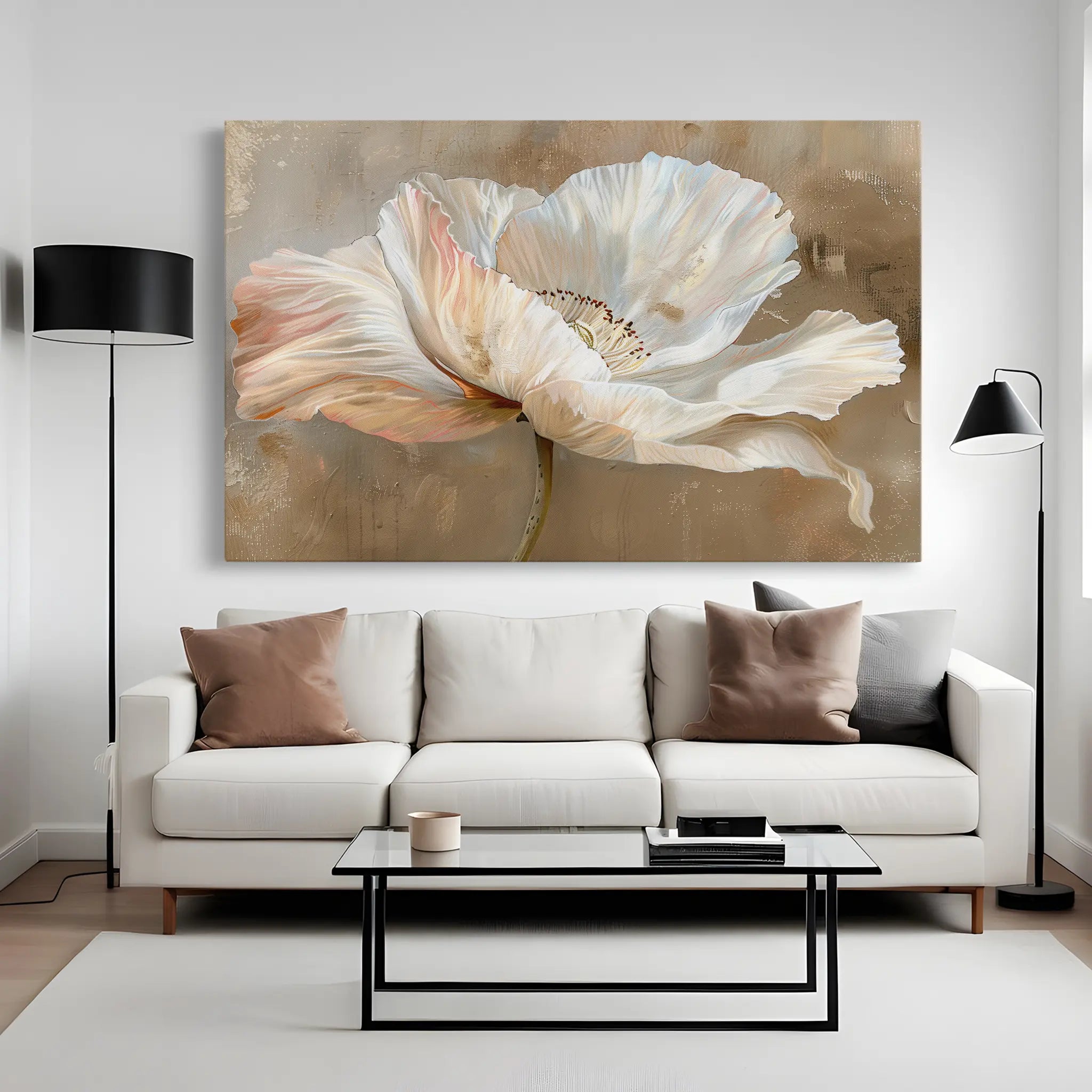 Floral Canvas Wall Art WAD265-F 90 x 60 cm / Stretched on hidden frame