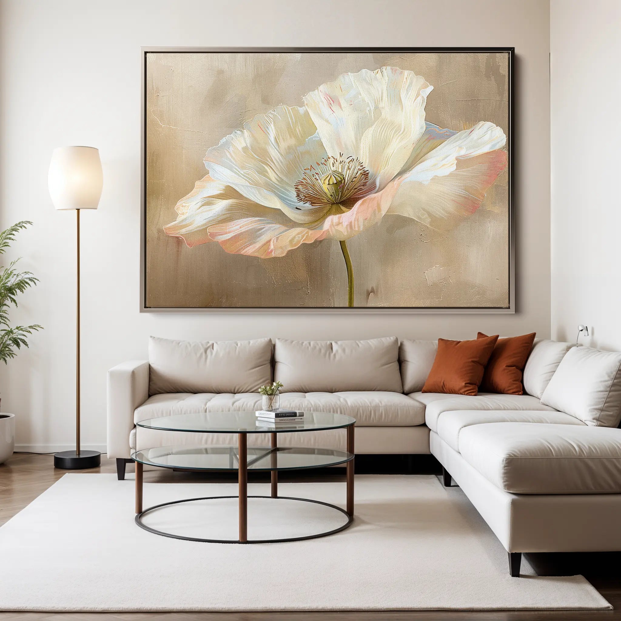 Floral Canvas Wall Art WAD266-F 90 x 60 cm / Stretched on hidden frame