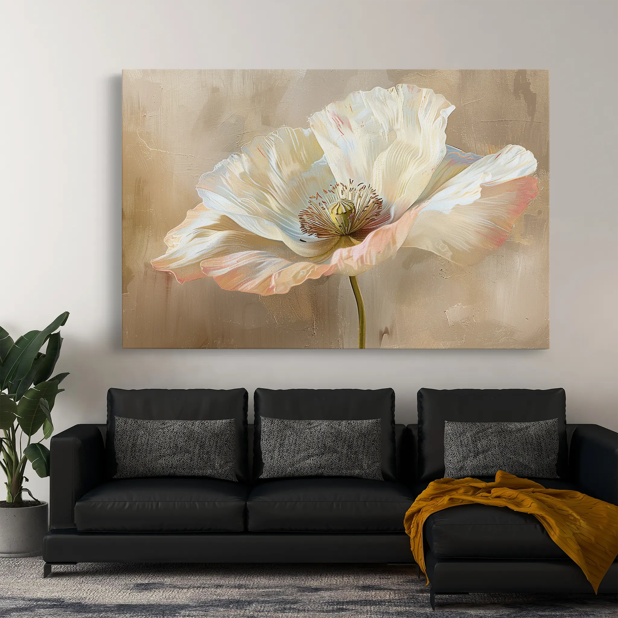 Floral Canvas Wall Art WAD266-F 90 x 60 cm / Stretched on hidden frame