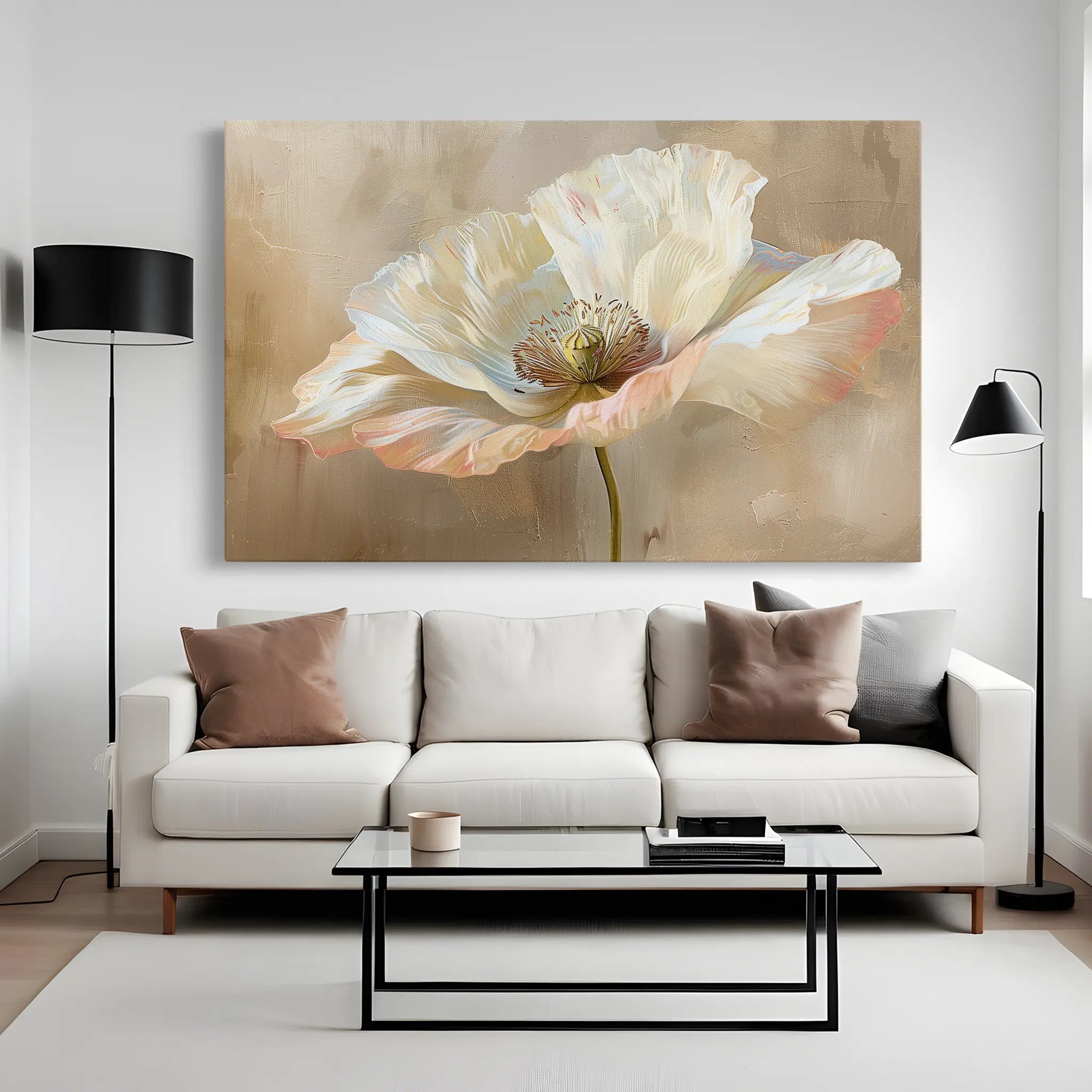 Floral Canvas Wall Art WAD266-F 90 x 60 cm / Stretched on hidden frame