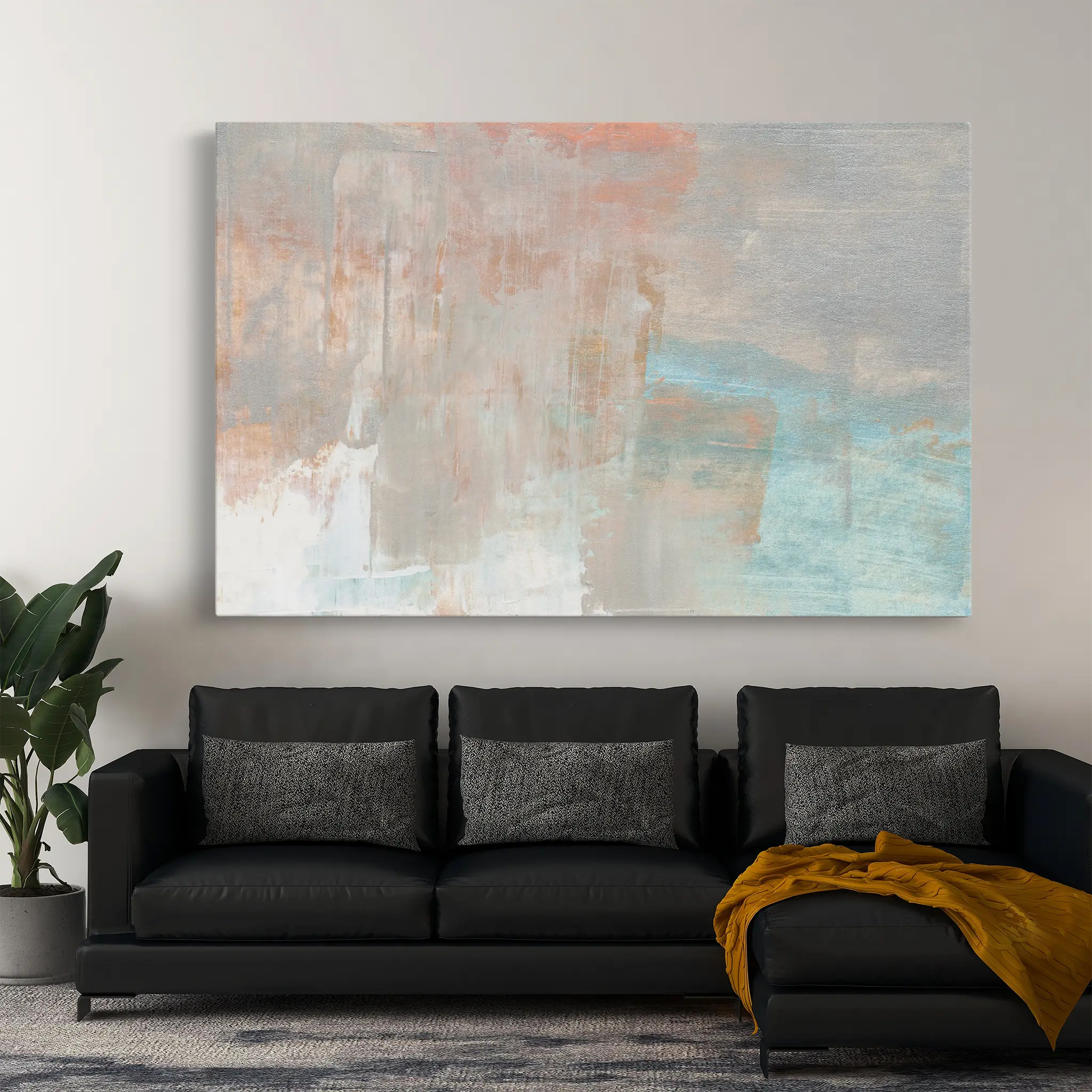 Abstract Canvas Wall Art WAD267-A 90 x 60 cm / Stretched on hidden frame