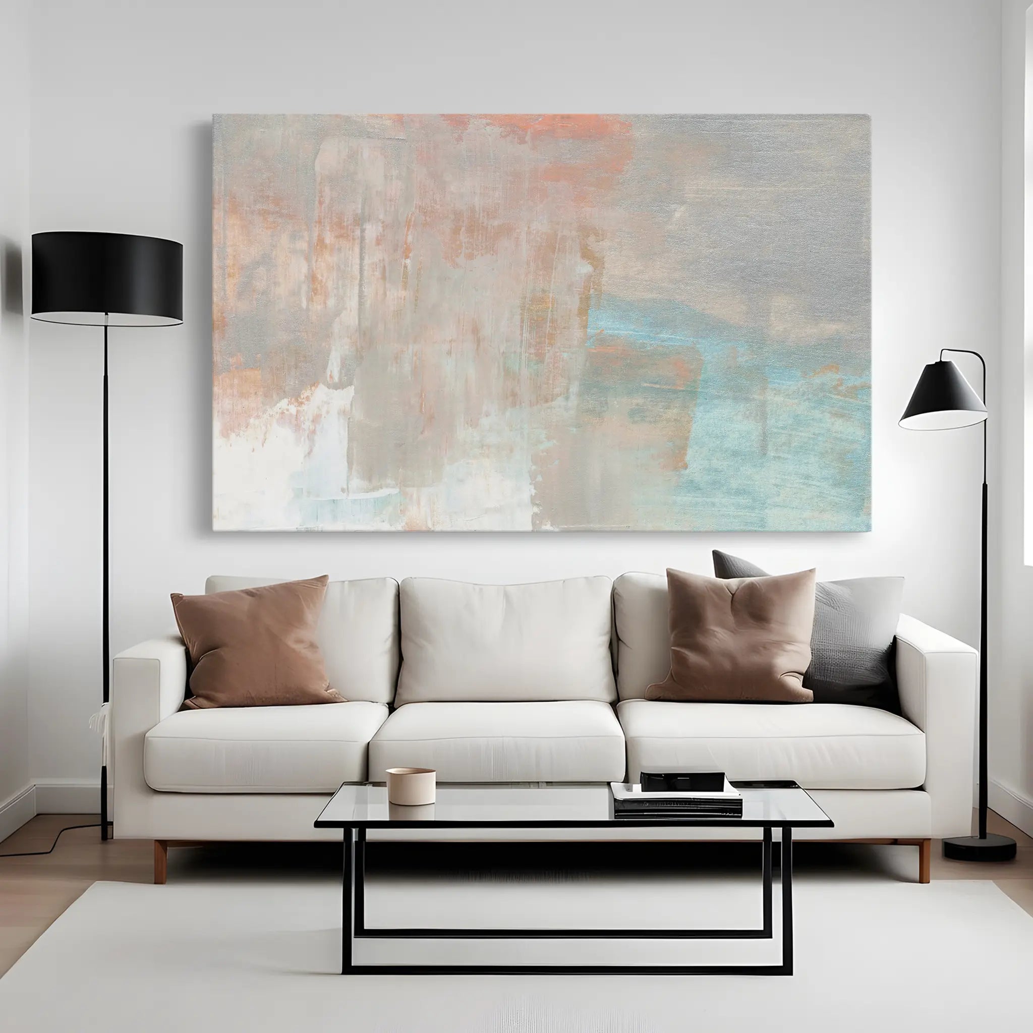 Abstract Canvas Wall Art WAD267-A 90 x 60 cm / Stretched on hidden frame