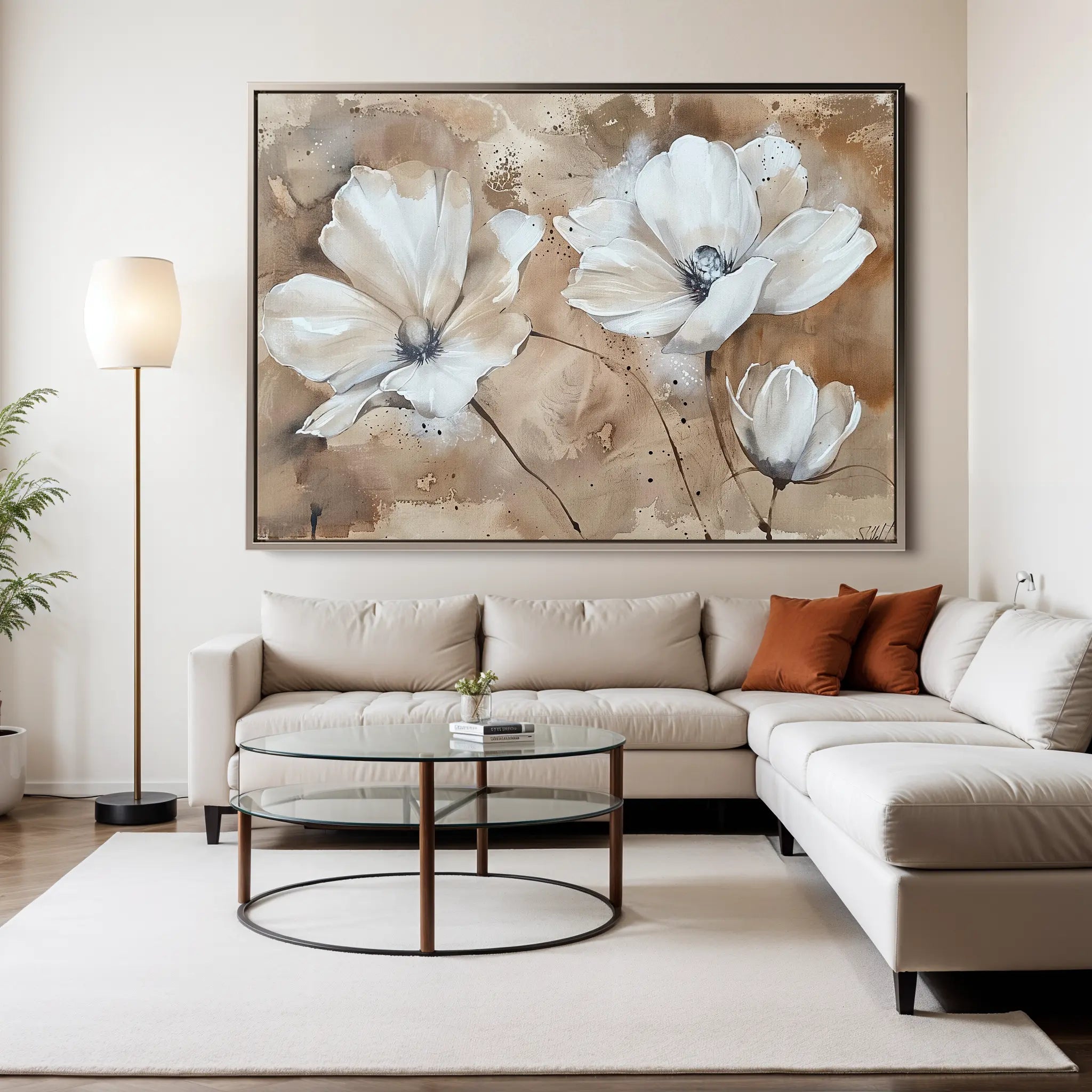 Floral Canvas Wall Art WAD267-F 90 x 60 cm / Stretched on hidden frame