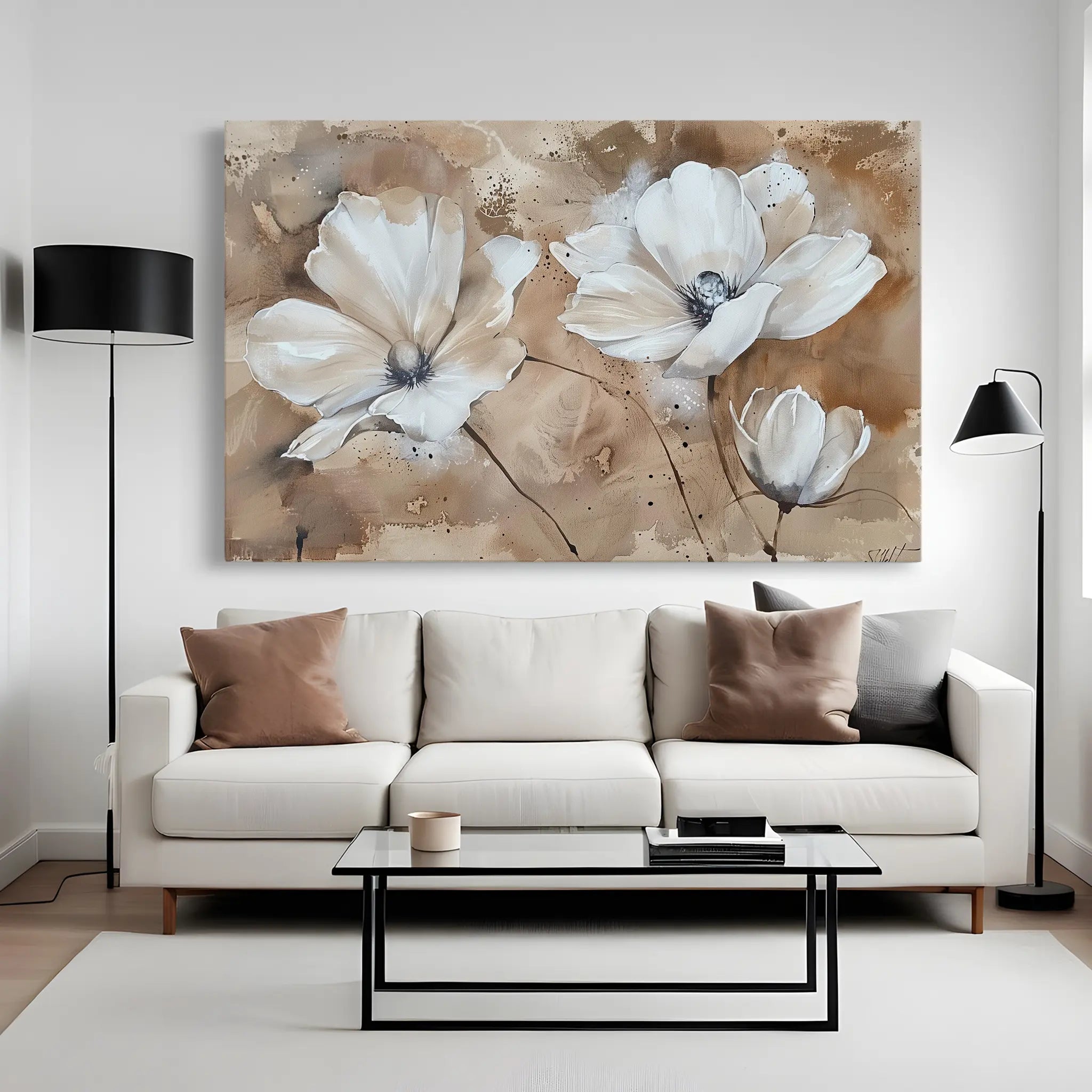 Floral Canvas Wall Art WAD267-F 90 x 60 cm / Stretched on hidden frame