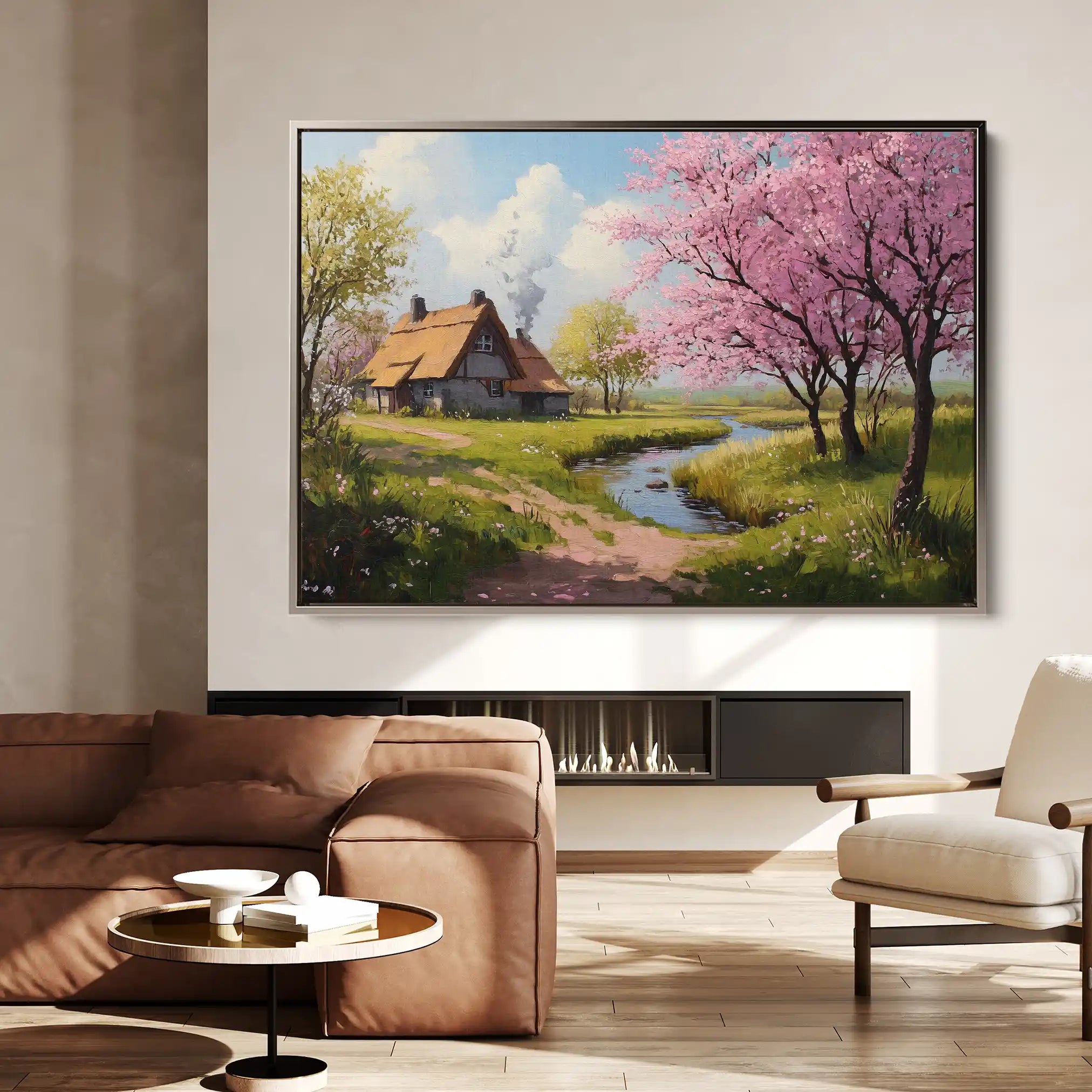 Landscape 267 Canvas Art 90 x 60 cm / Stretched on hidden frame
