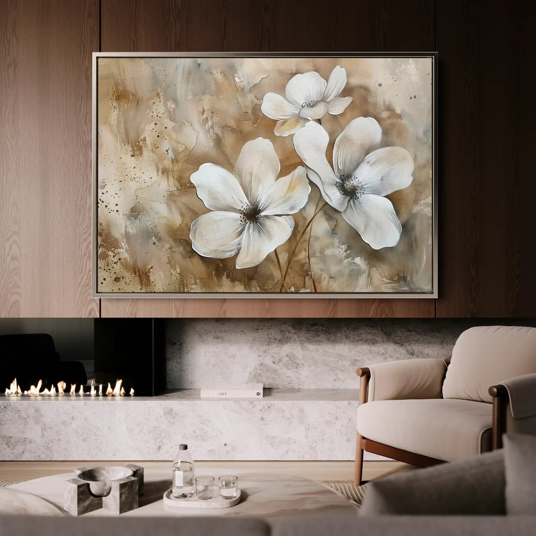 Floral Canvas Wall Art WAD268-F 90 x 60 cm / Stretched on hidden frame