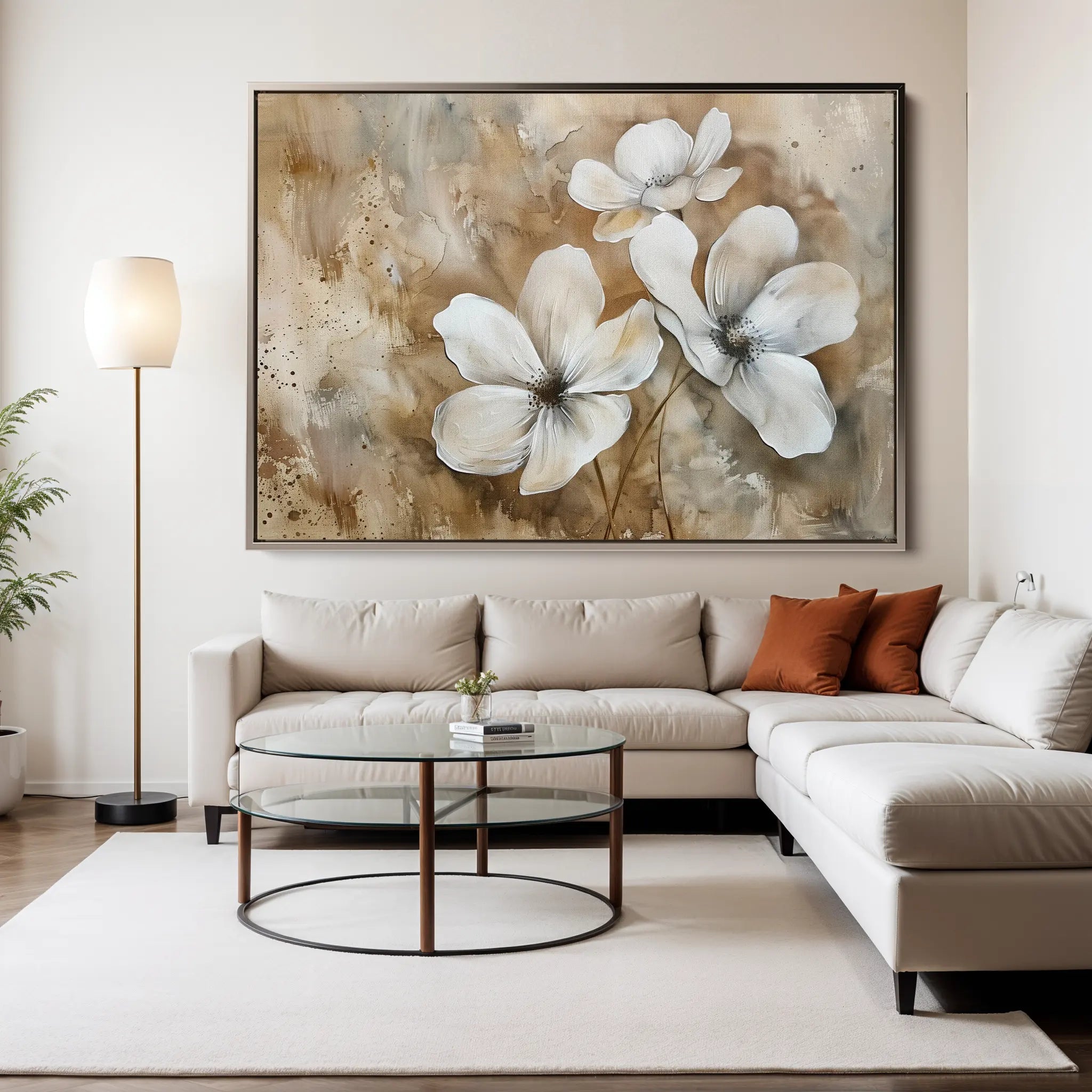 Floral Canvas Wall Art WAD268-F 90 x 60 cm / Stretched on hidden frame