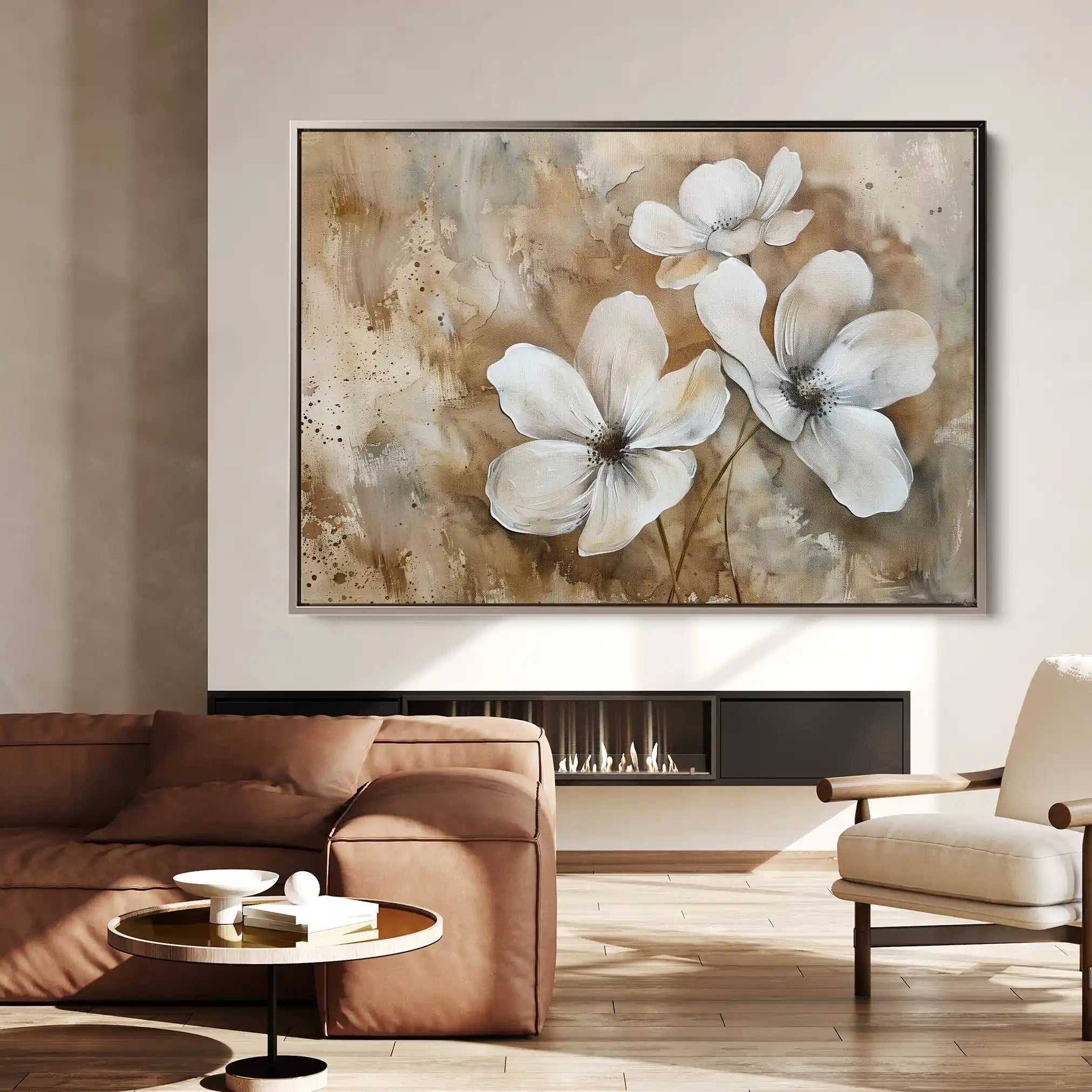 Floral Canvas Wall Art WAD268-F 90 x 60 cm / Stretched on hidden frame