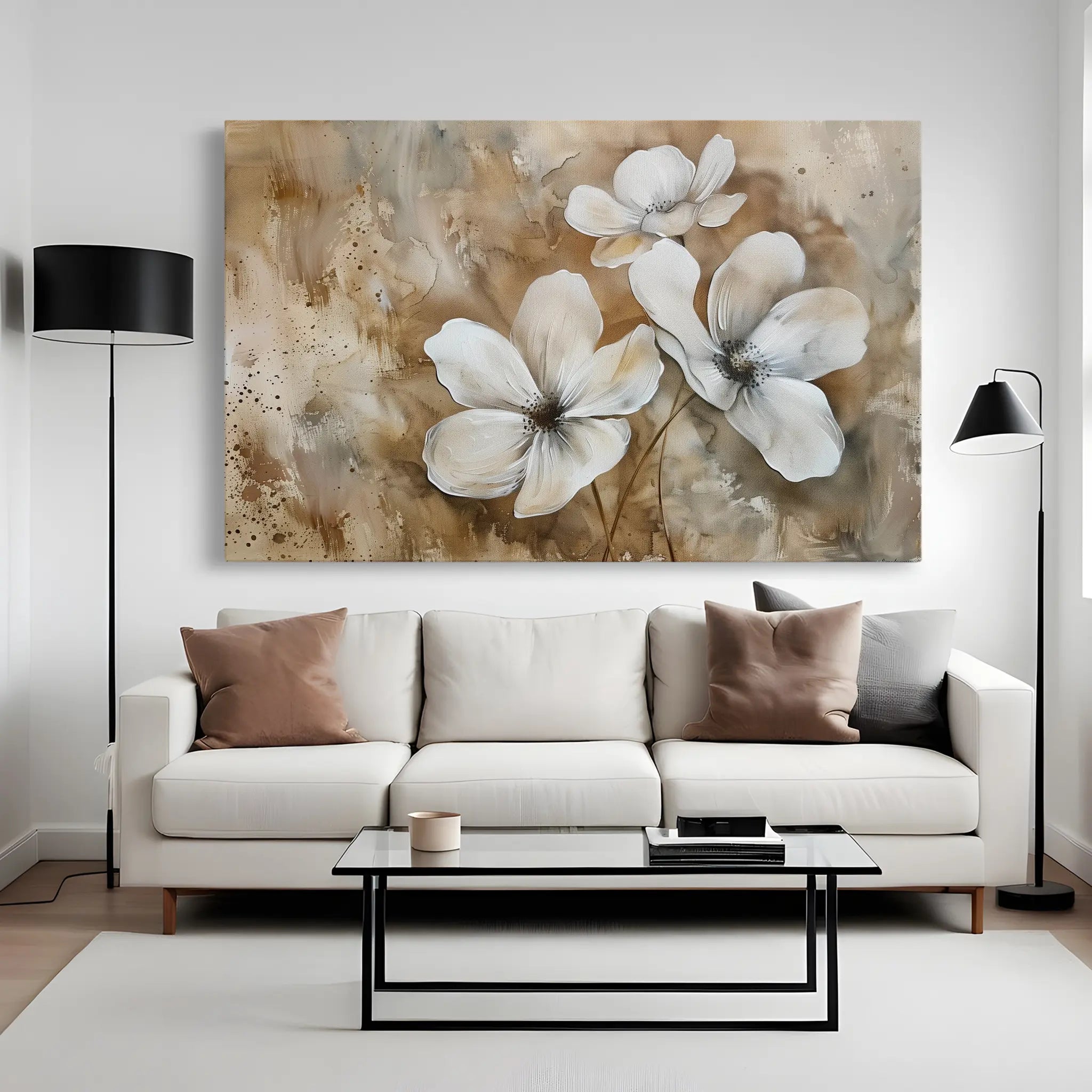 Floral Canvas Wall Art WAD268-F 90 x 60 cm / Stretched on hidden frame