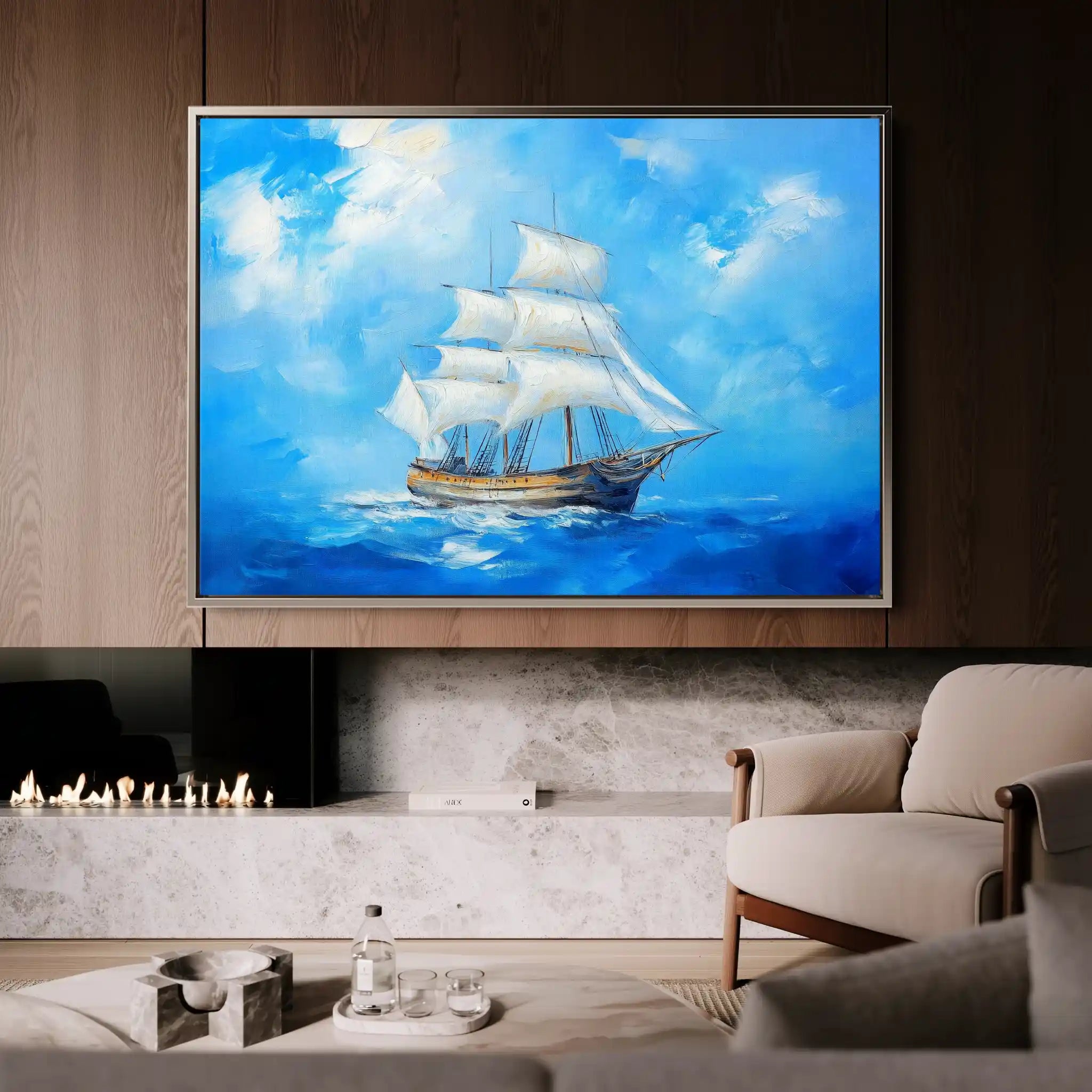 Landscape 268 Canvas Art 90 x 60 cm / Stretched on hidden frame
