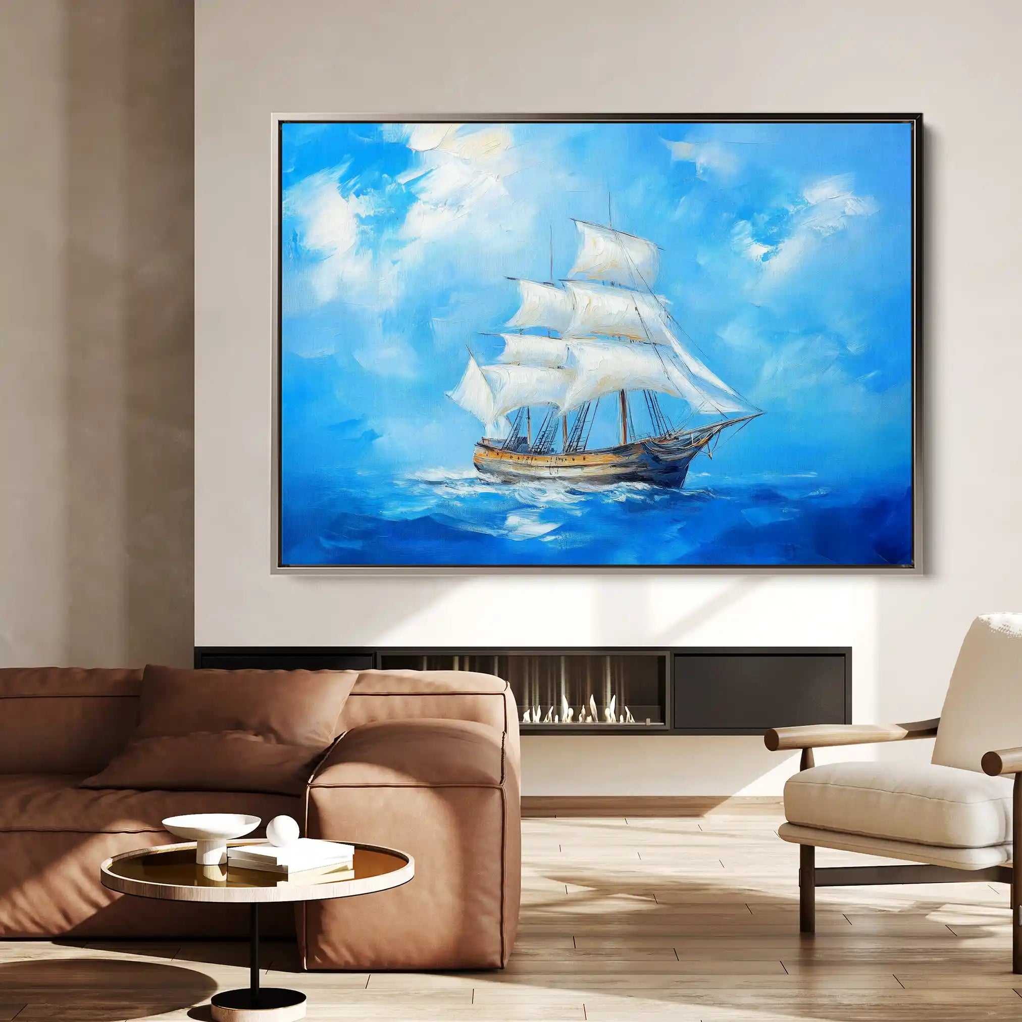 Landscape 268 Canvas Art 90 x 60 cm / Stretched on hidden frame