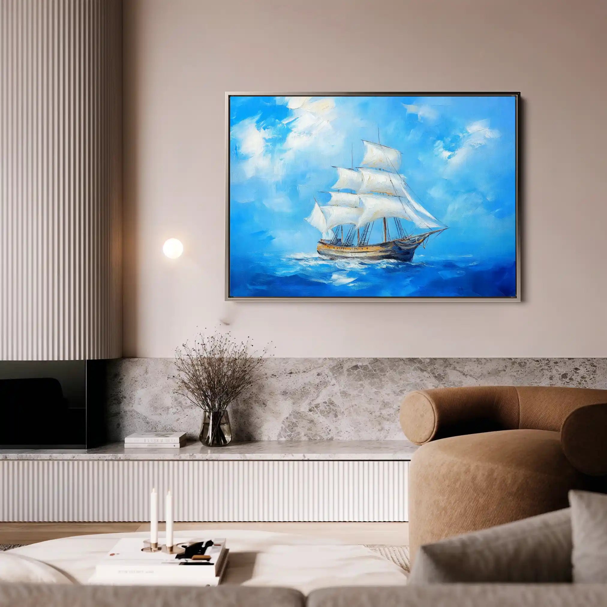 Landscape 268 Canvas Art 90 x 60 cm / Stretched on hidden frame