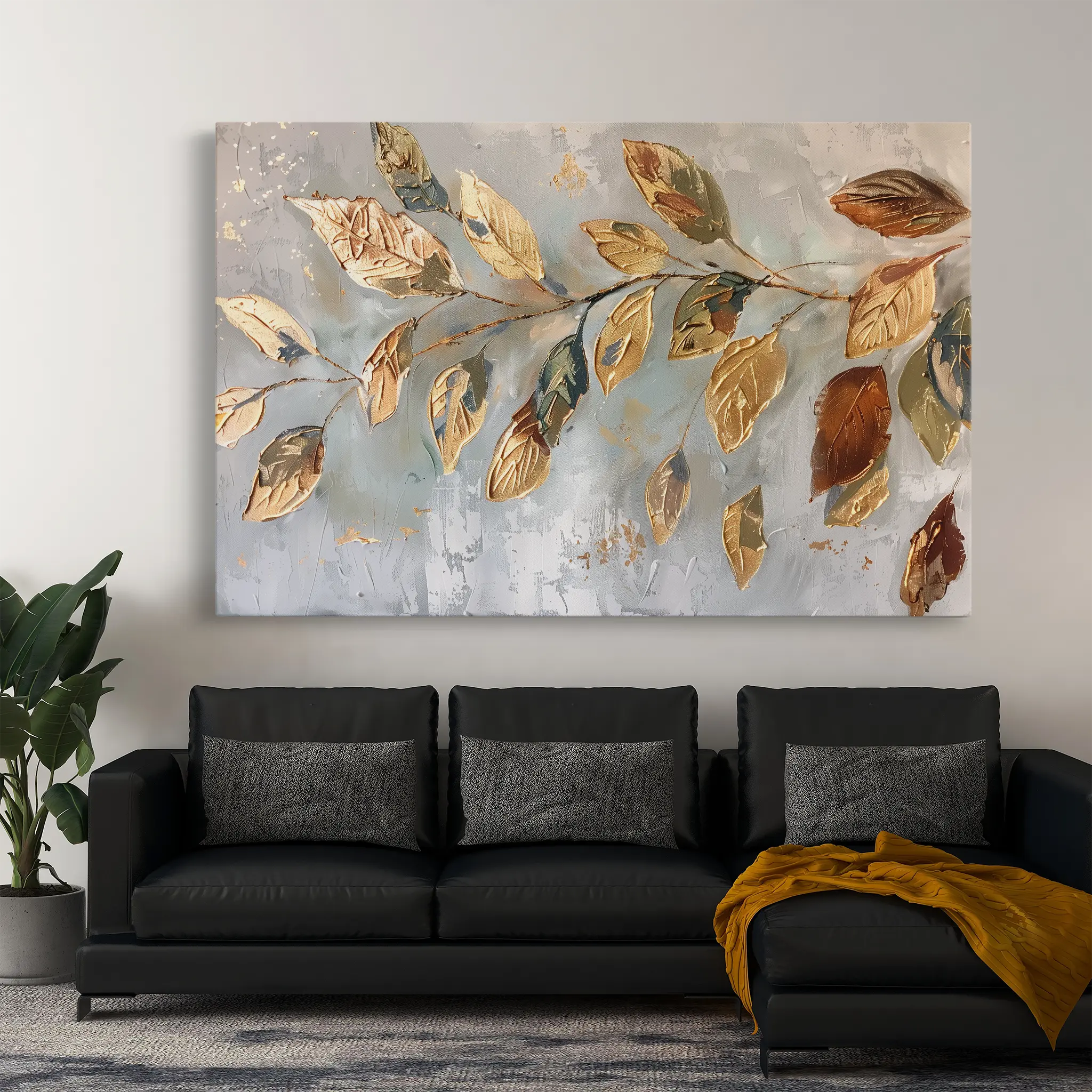 Floral Canvas Wall Art WAD271-F 90 x 60 cm / Stretched on hidden frame