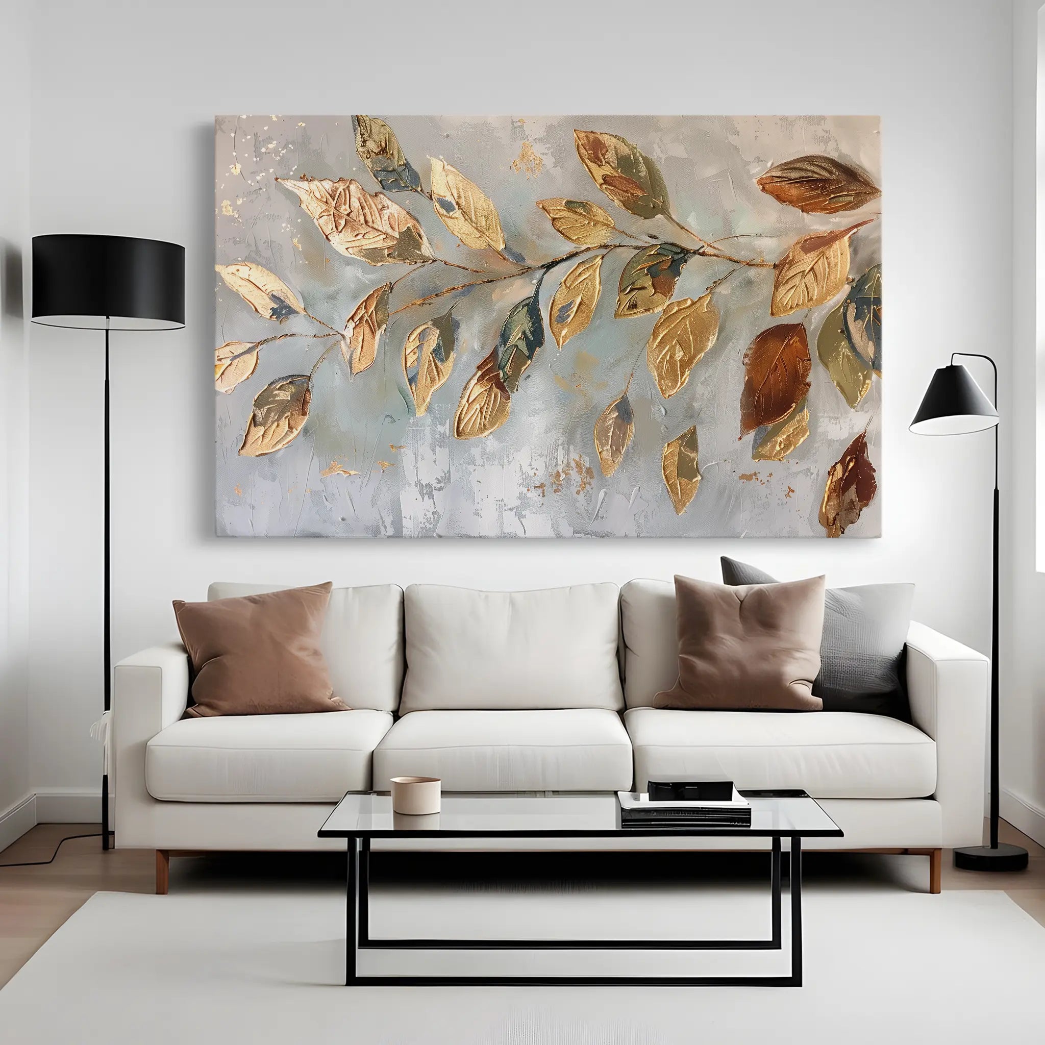 Floral Canvas Wall Art WAD271-F 90 x 60 cm / Stretched on hidden frame