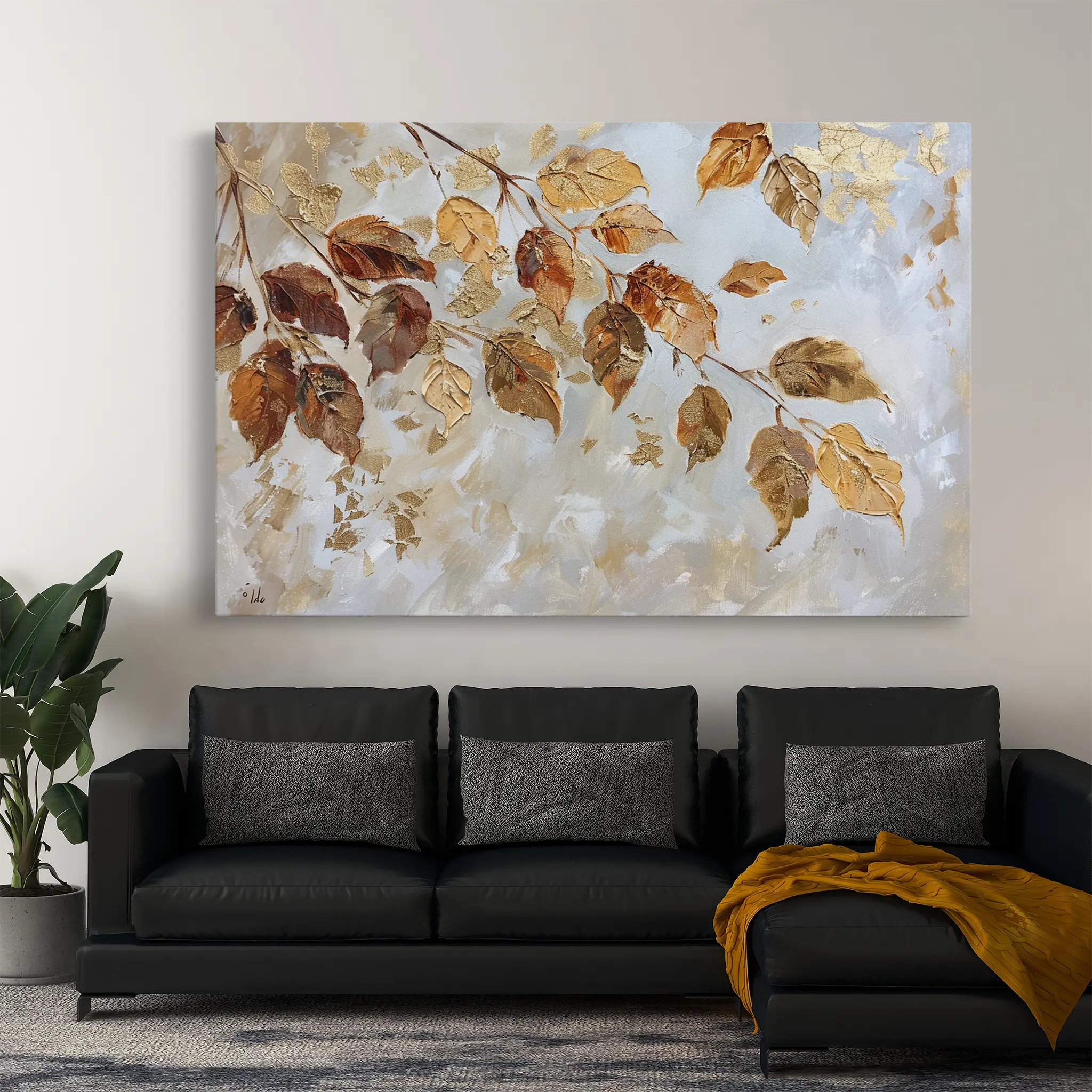 Floral Canvas Wall Art WAD272-F 90 x 60 cm / Stretched on hidden frame