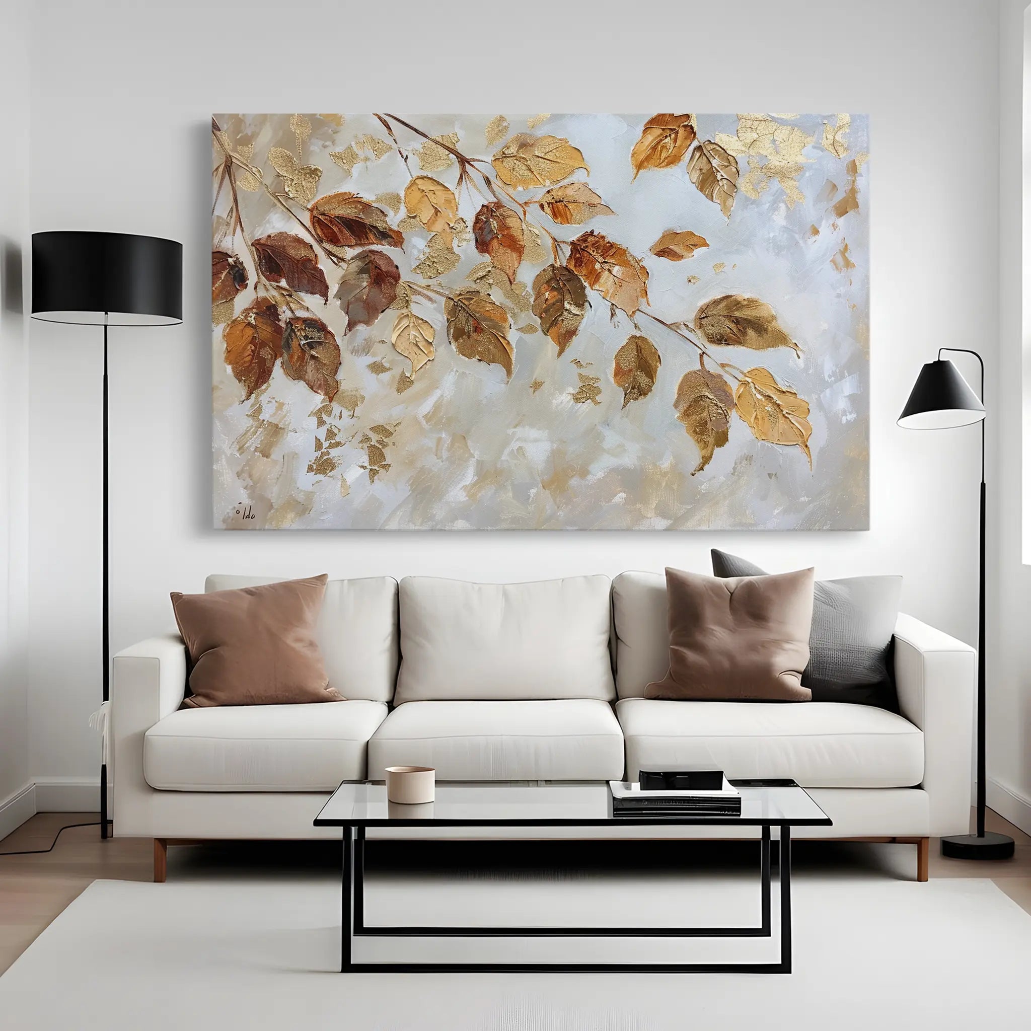 Floral Canvas Wall Art WAD272-F 90 x 60 cm / Stretched on hidden frame