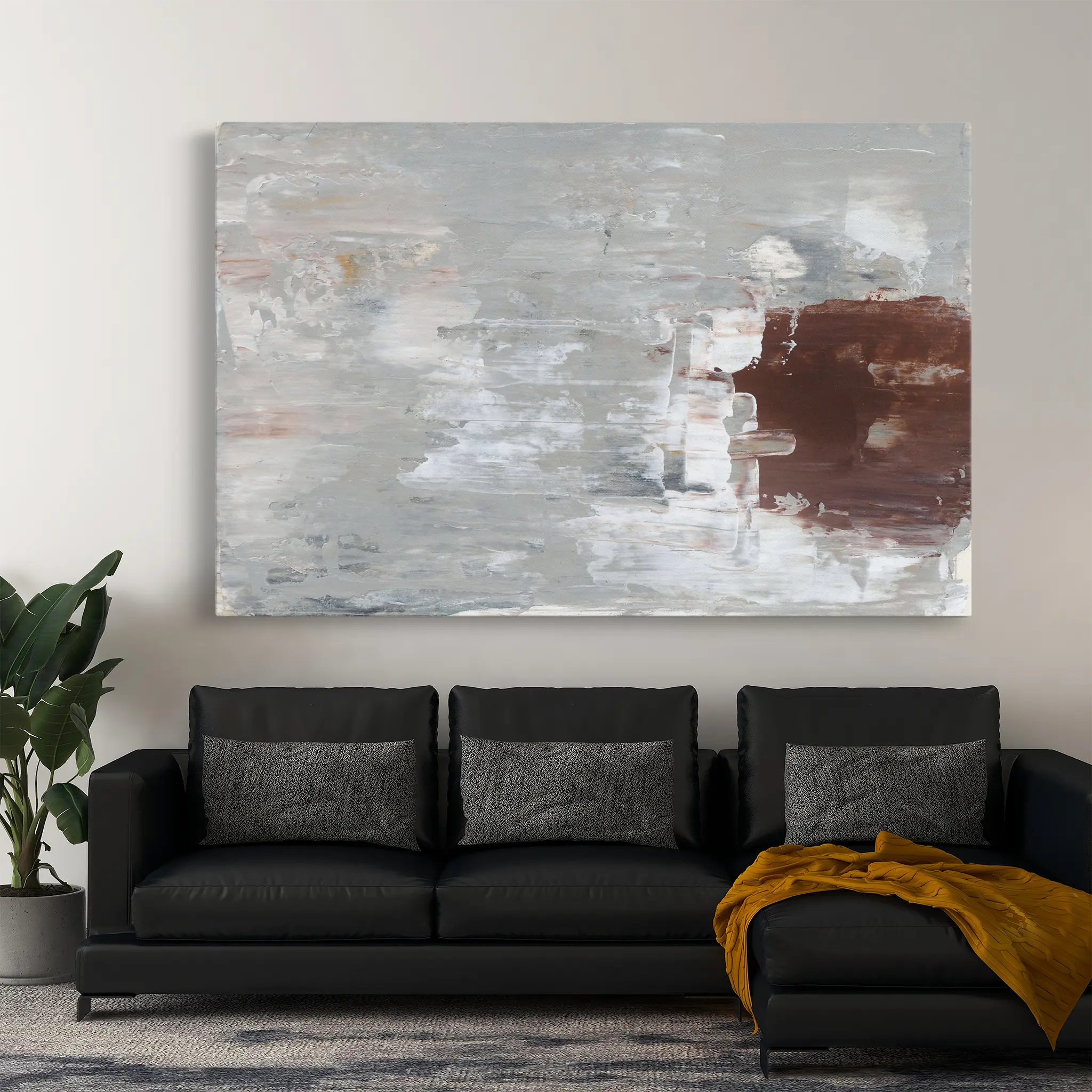 Abstract Canvas Wall Art WAD273-A 90 x 60 cm / Stretched on hidden frame