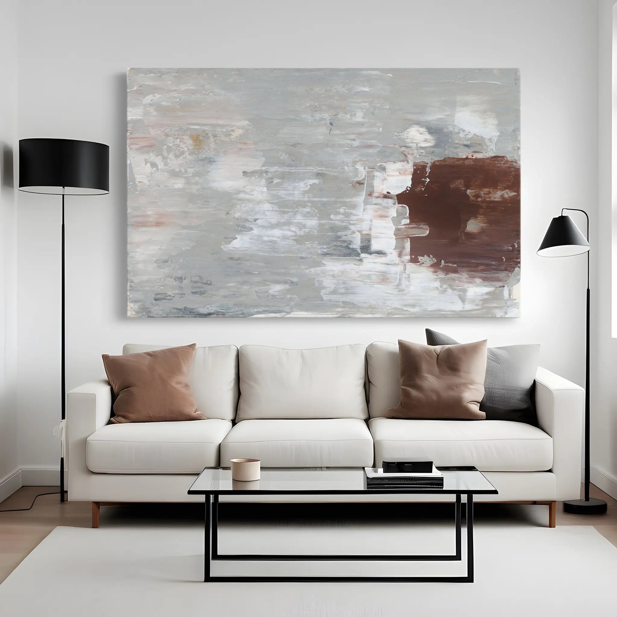 Abstract Canvas Wall Art WAD273-A 90 x 60 cm / Stretched on hidden frame