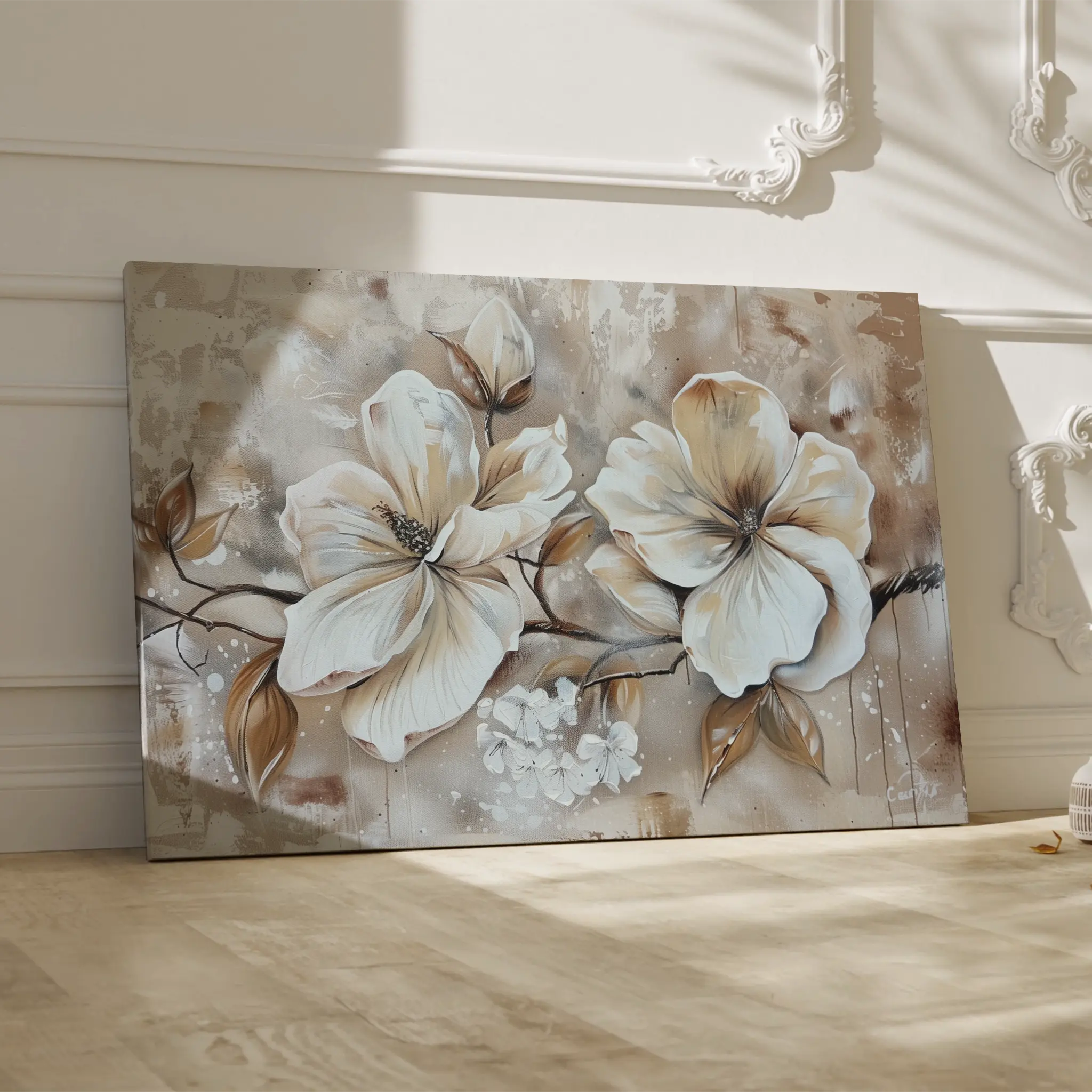 Floral Canvas Wall Art WAD273-F 90 x 60 cm / Stretched on hidden frame