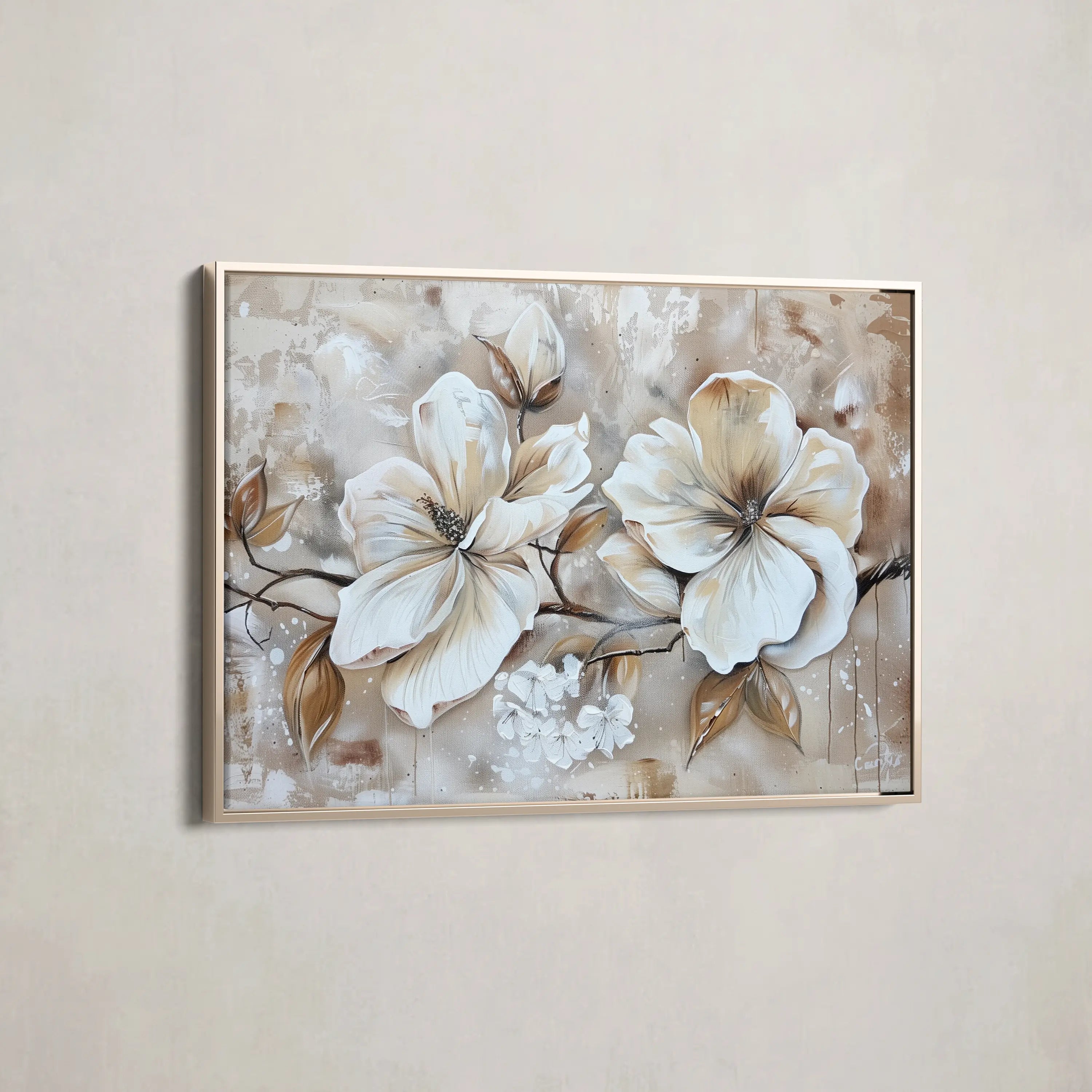 Floral Canvas Wall Art WAD273-F 90 x 60 cm / Stretched on hidden frame