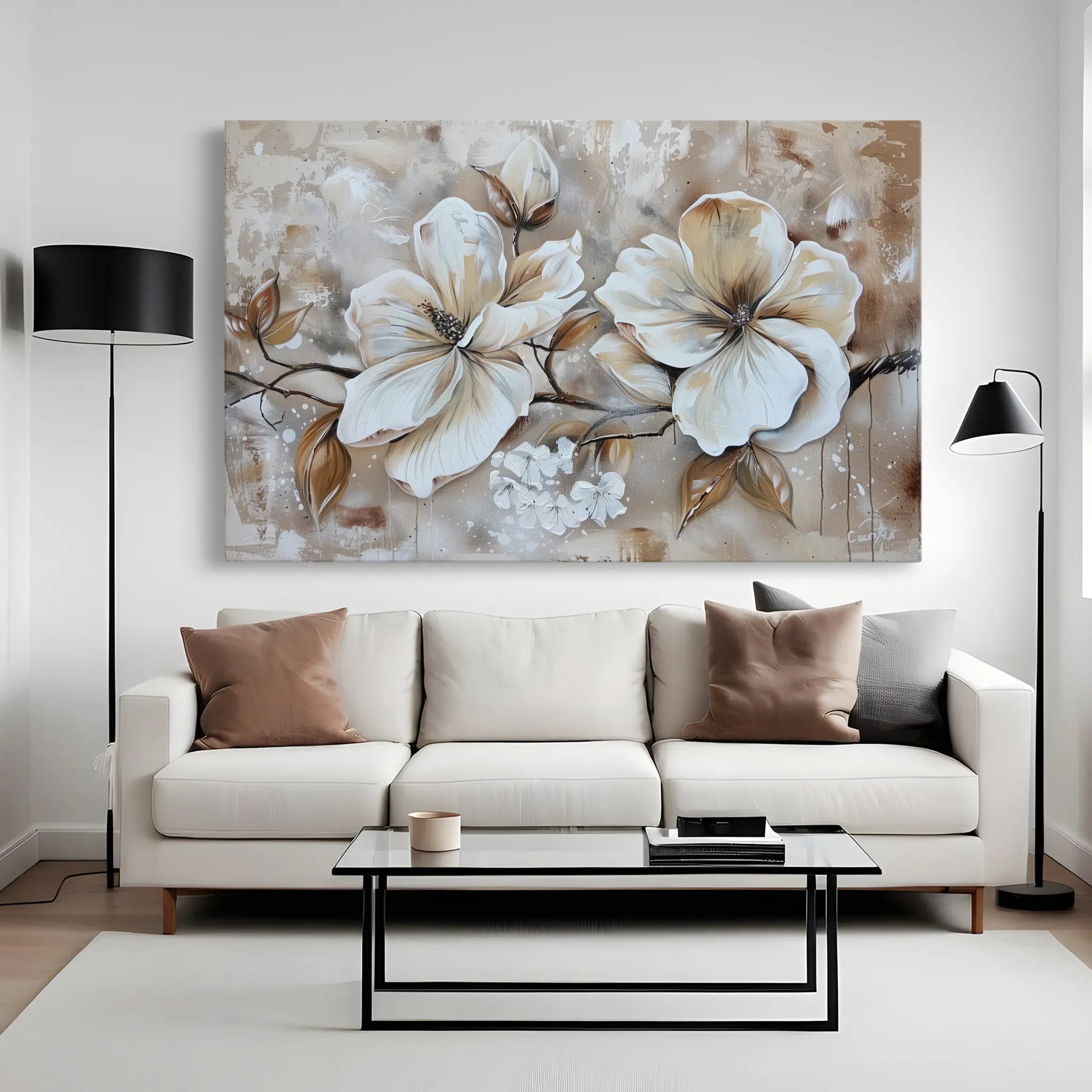 Floral Canvas Wall Art WAD273-F 90 x 60 cm / Stretched on hidden frame