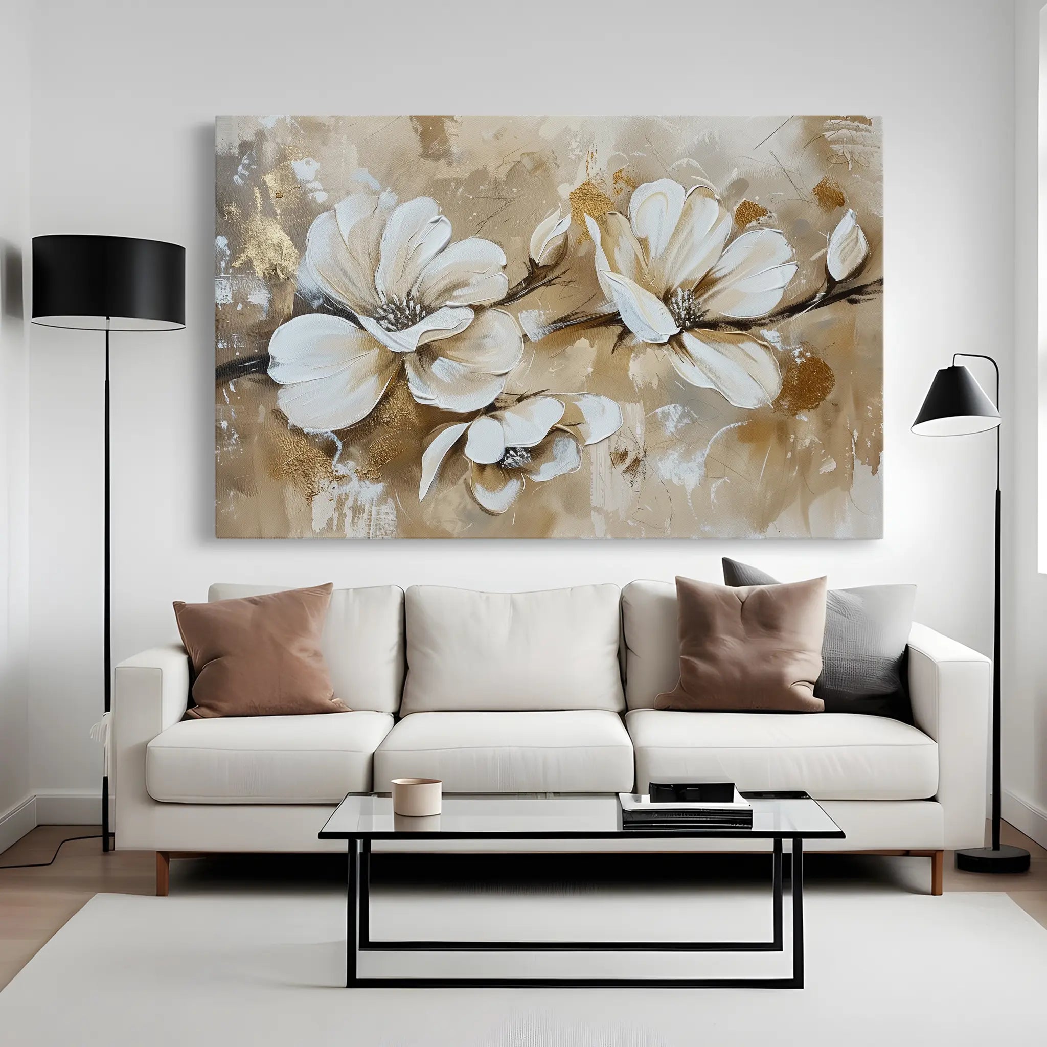 Floral Canvas Wall Art WAD274-F 90 x 60 cm / Stretched on hidden frame