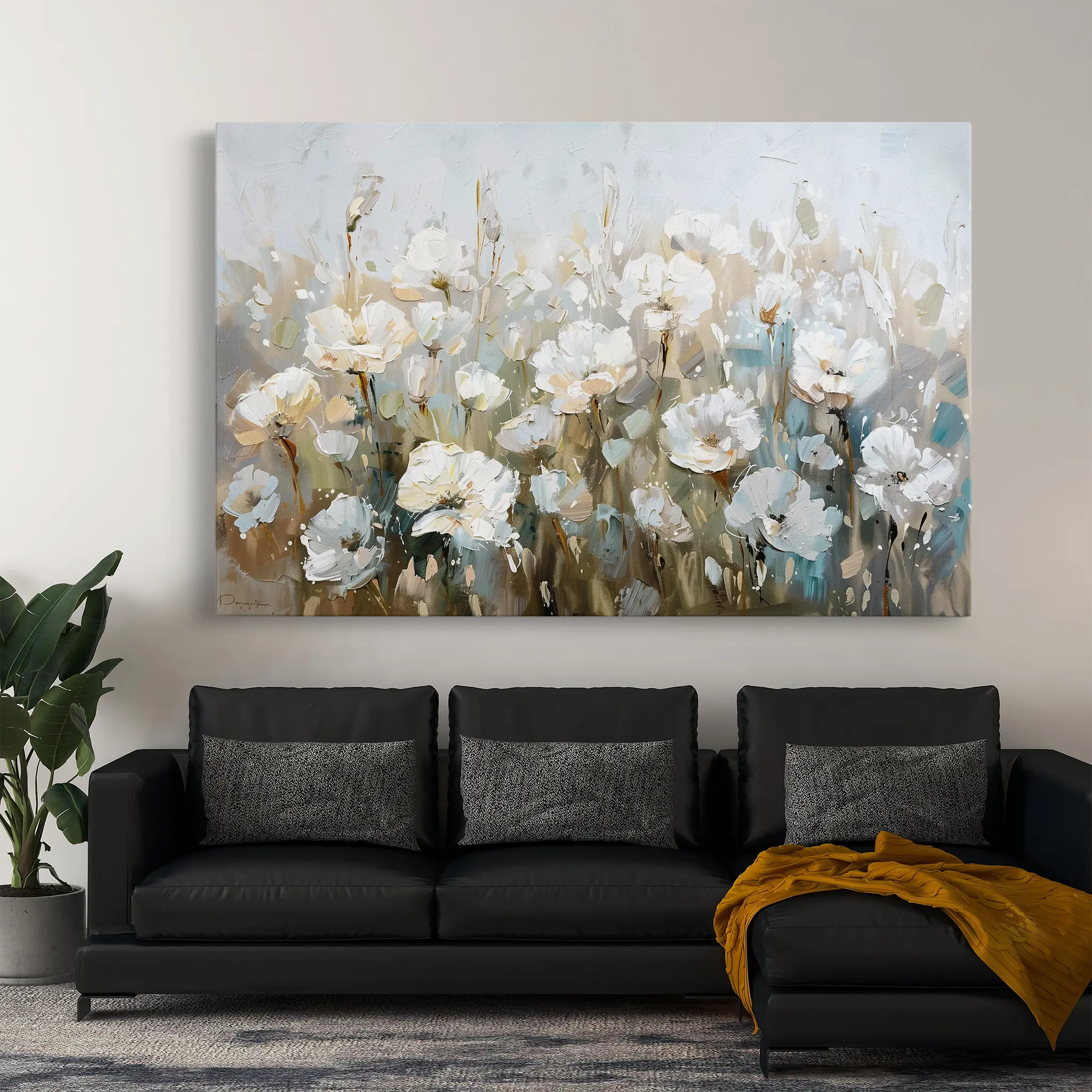 Floral Canvas Wall Art WAD275-F 90 x 60 cm / Stretched on hidden frame