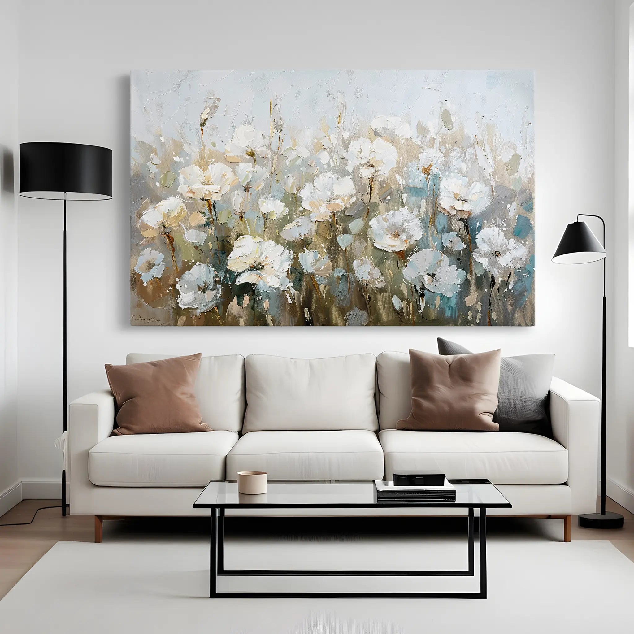 Floral Canvas Wall Art WAD275-F 90 x 60 cm / Stretched on hidden frame