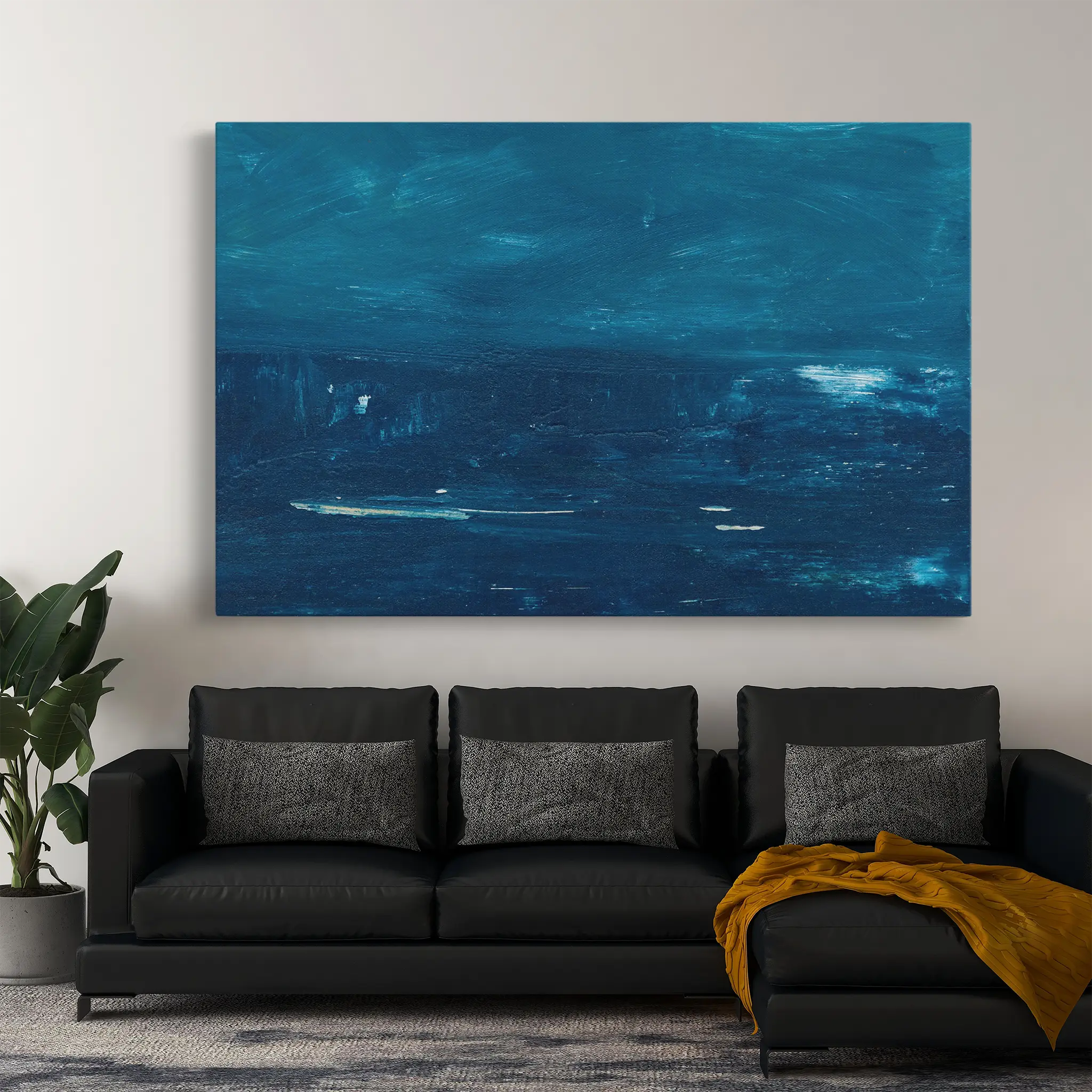 Abstract Canvas Wall Art WAD276-A 90 x 60 cm / Stretched on hidden frame