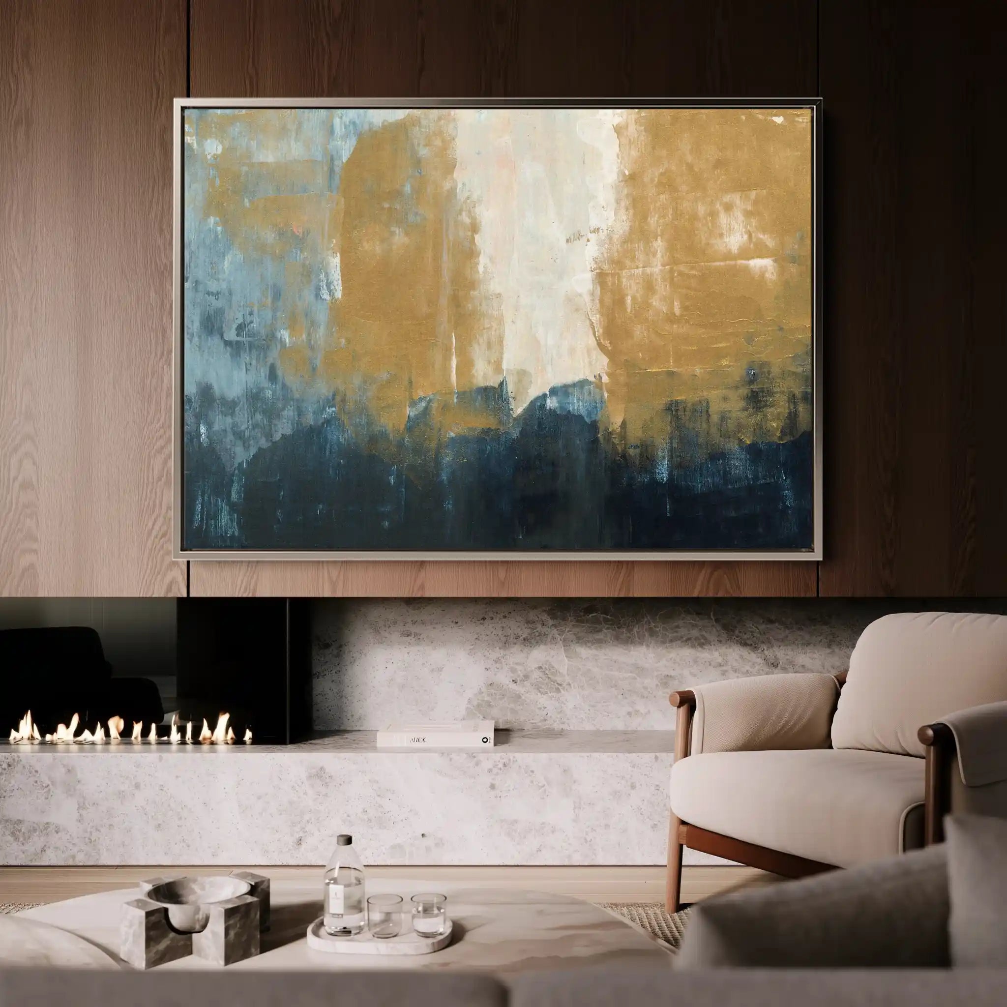 Abstract Canvas Wall Art WAD277-A 90 x 60 cm / Stretched on hidden frame