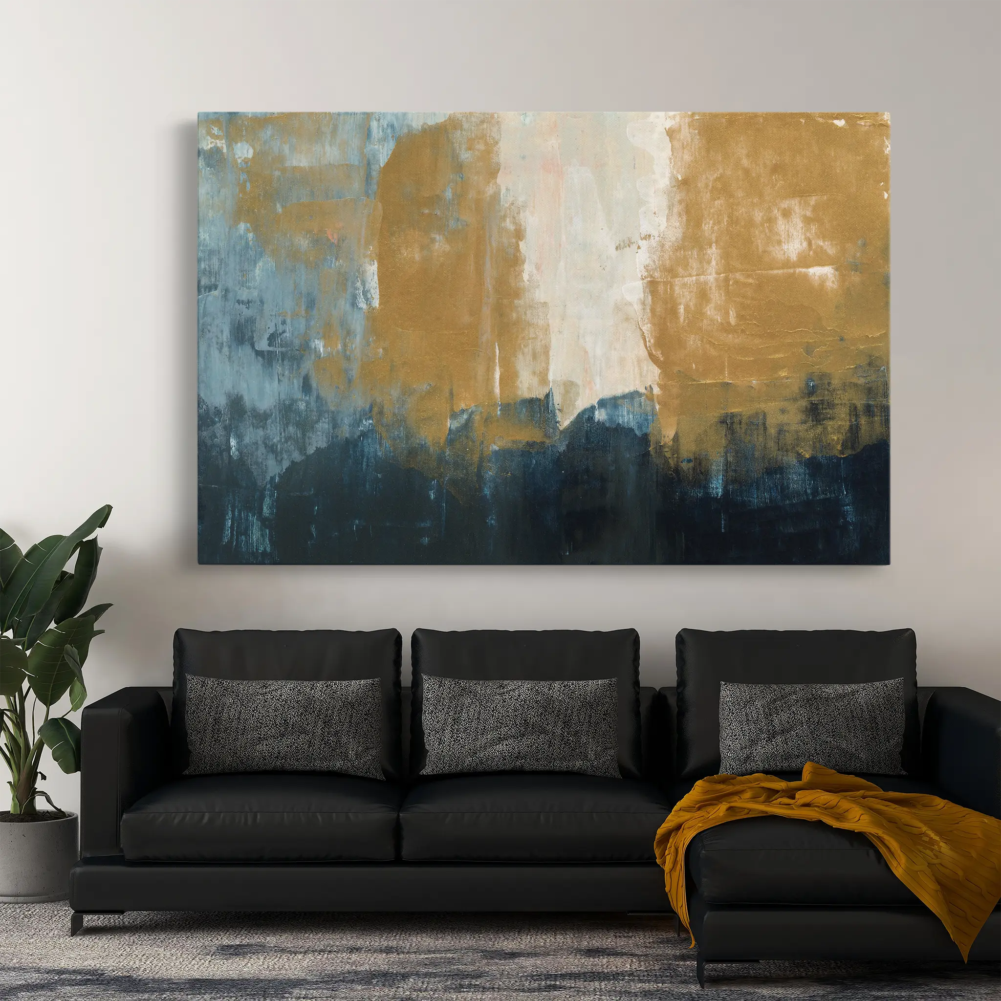 Abstract Canvas Wall Art WAD277-A 90 x 60 cm / Stretched on hidden frame