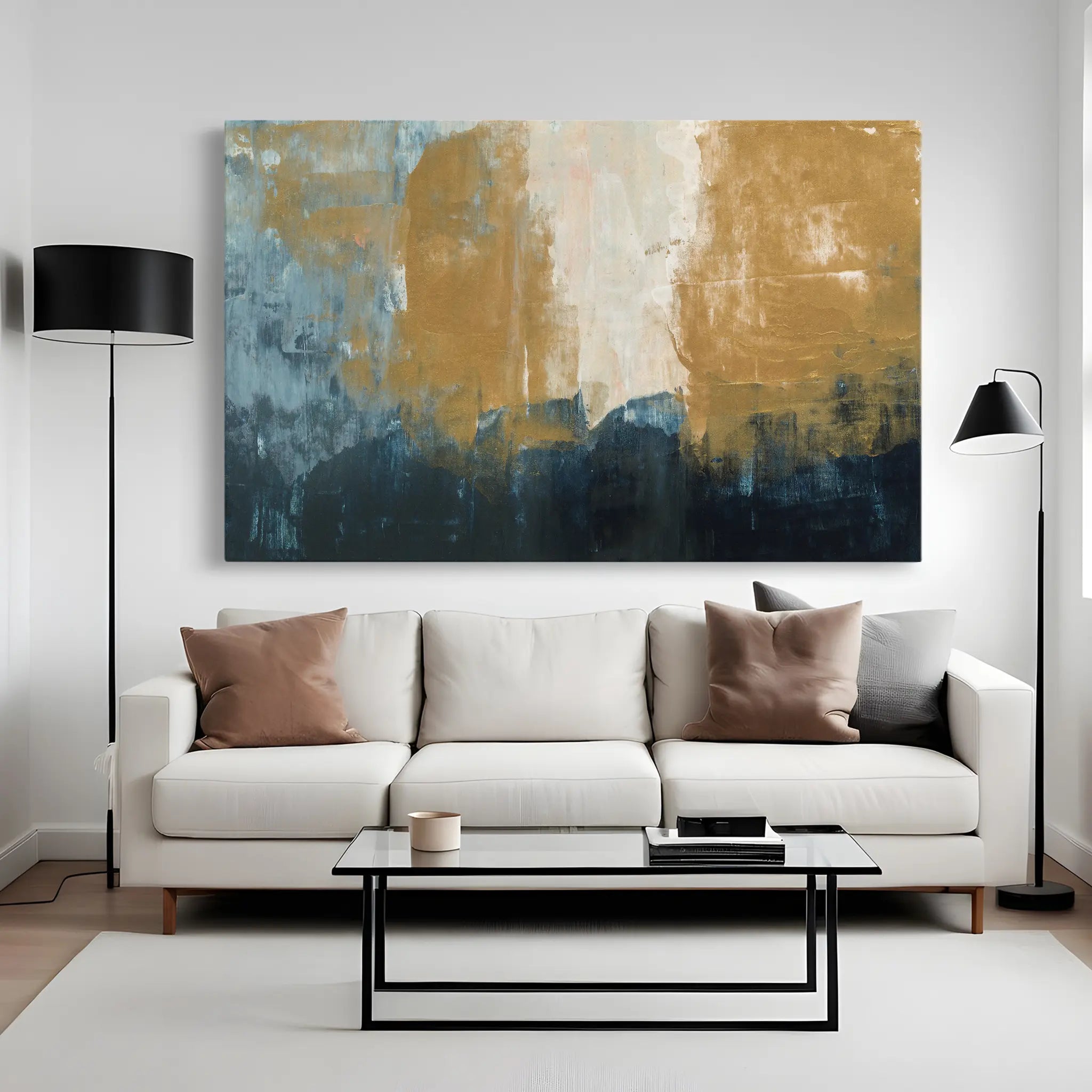 Abstract Canvas Wall Art WAD277-A 90 x 60 cm / Stretched on hidden frame