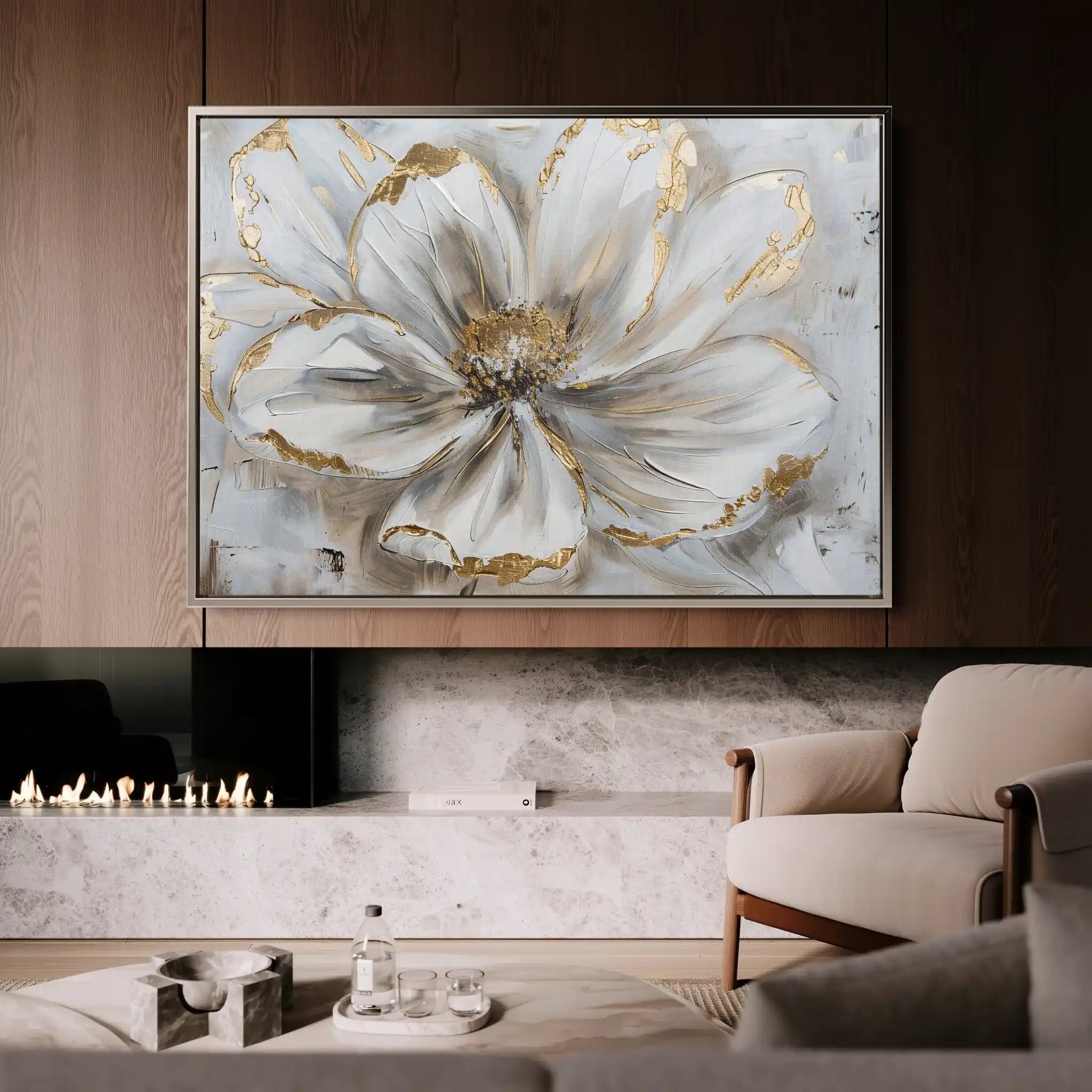 Floral Canvas Wall Art WAD277-F 90 x 60 cm / Stretched on hidden frame