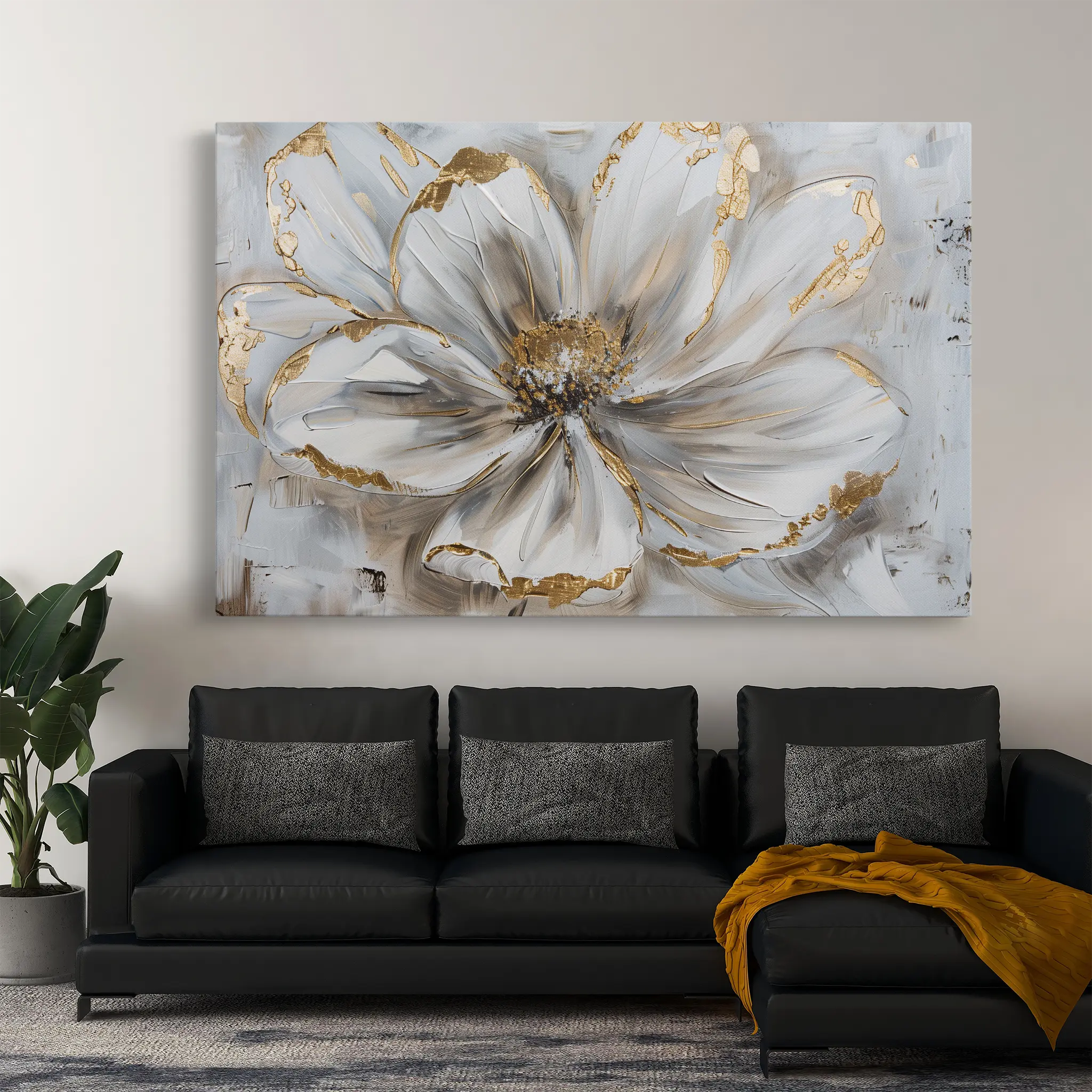 Floral Canvas Wall Art WAD277-F 90 x 60 cm / Stretched on hidden frame